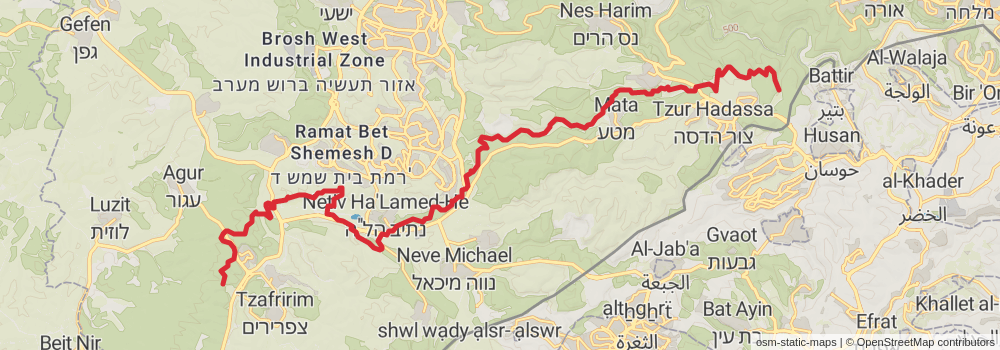 Israel National Trail stage 26 Map