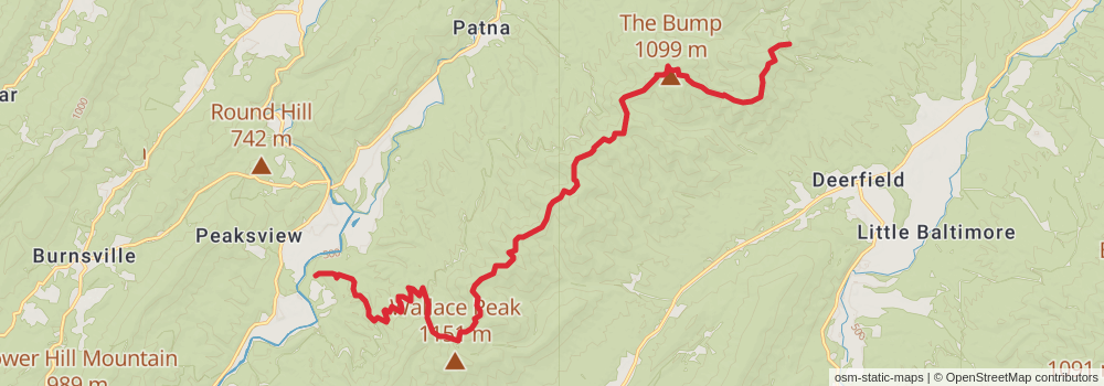 American Perimeter Trail - Southern Appalachian Primary stage 19 Map