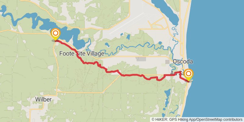 Shore To Shore Trail stage 17 Map