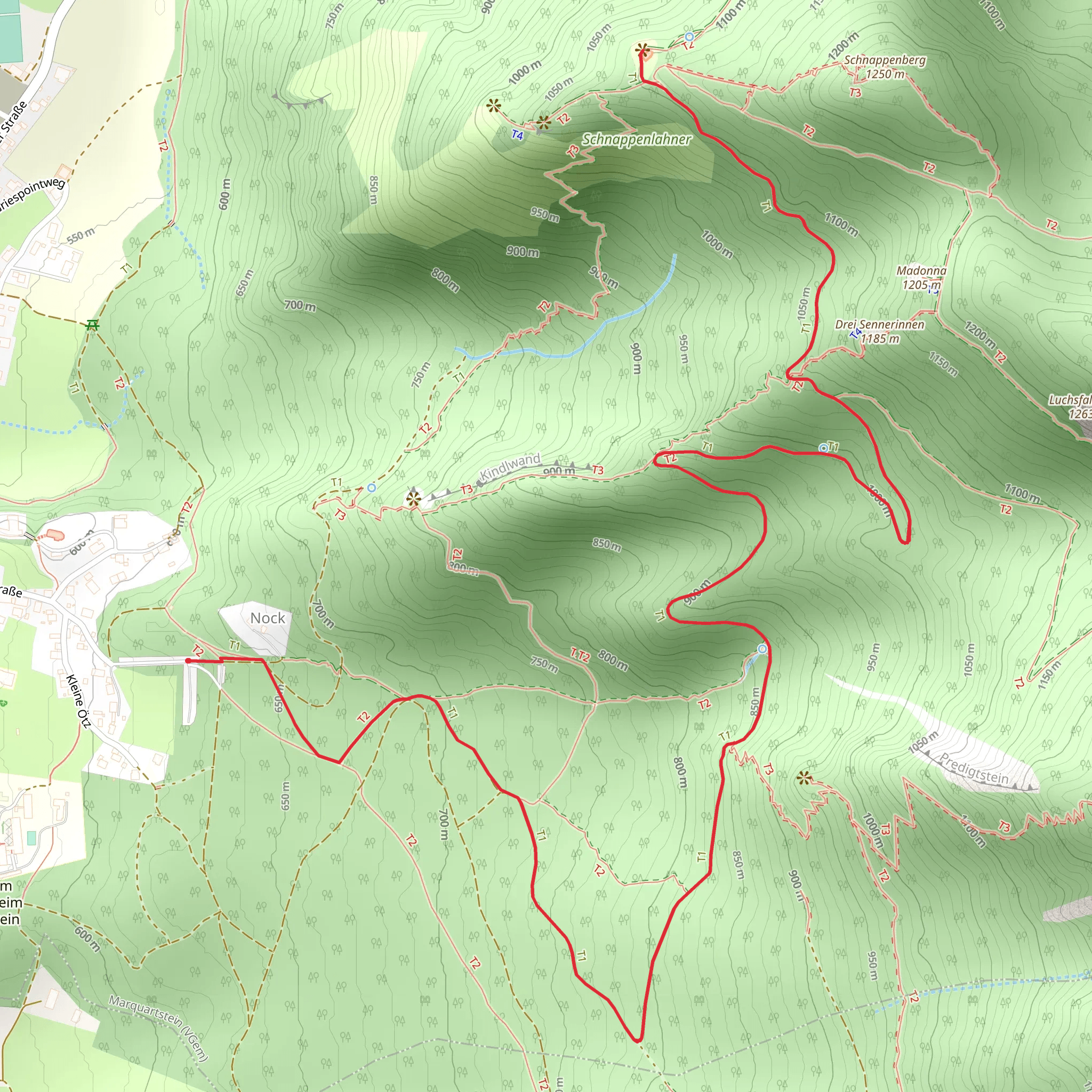 Schnappenkirche Walk via Salzalpensteig mobile static map