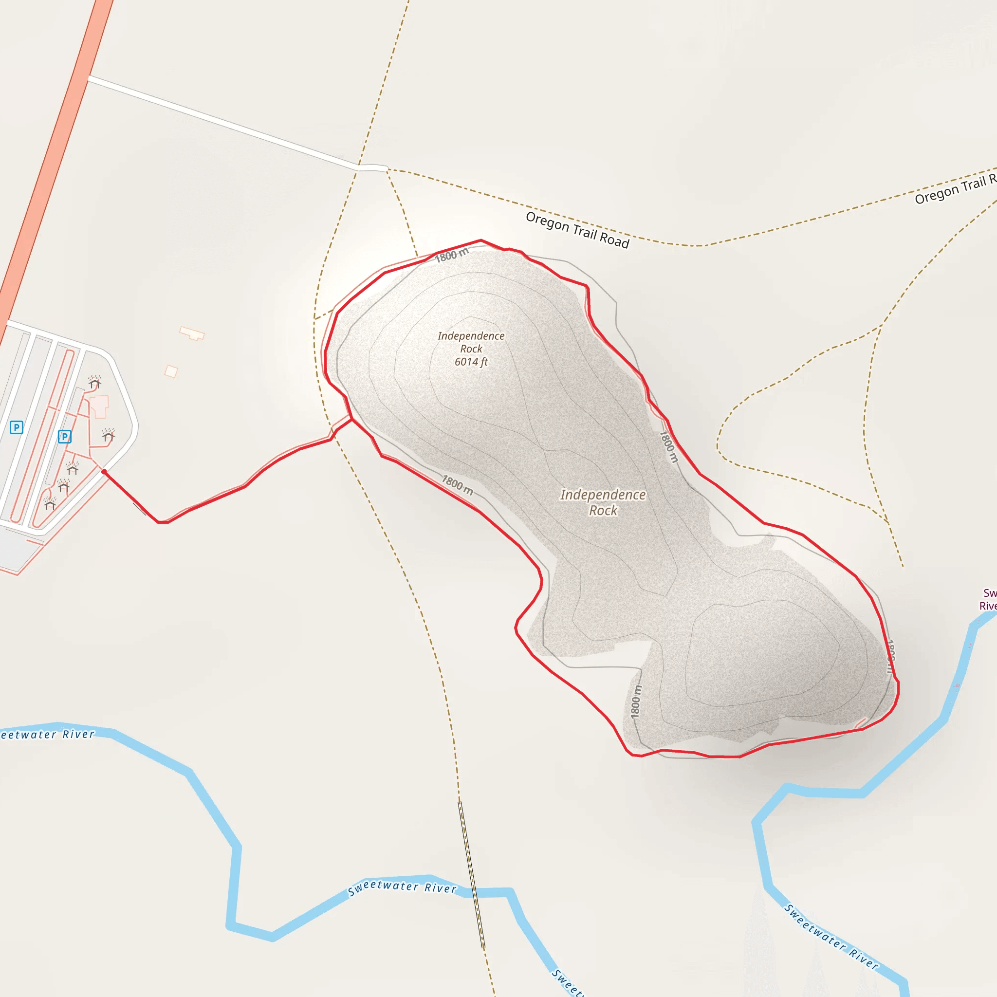 Independence Rock Loop mobile static map