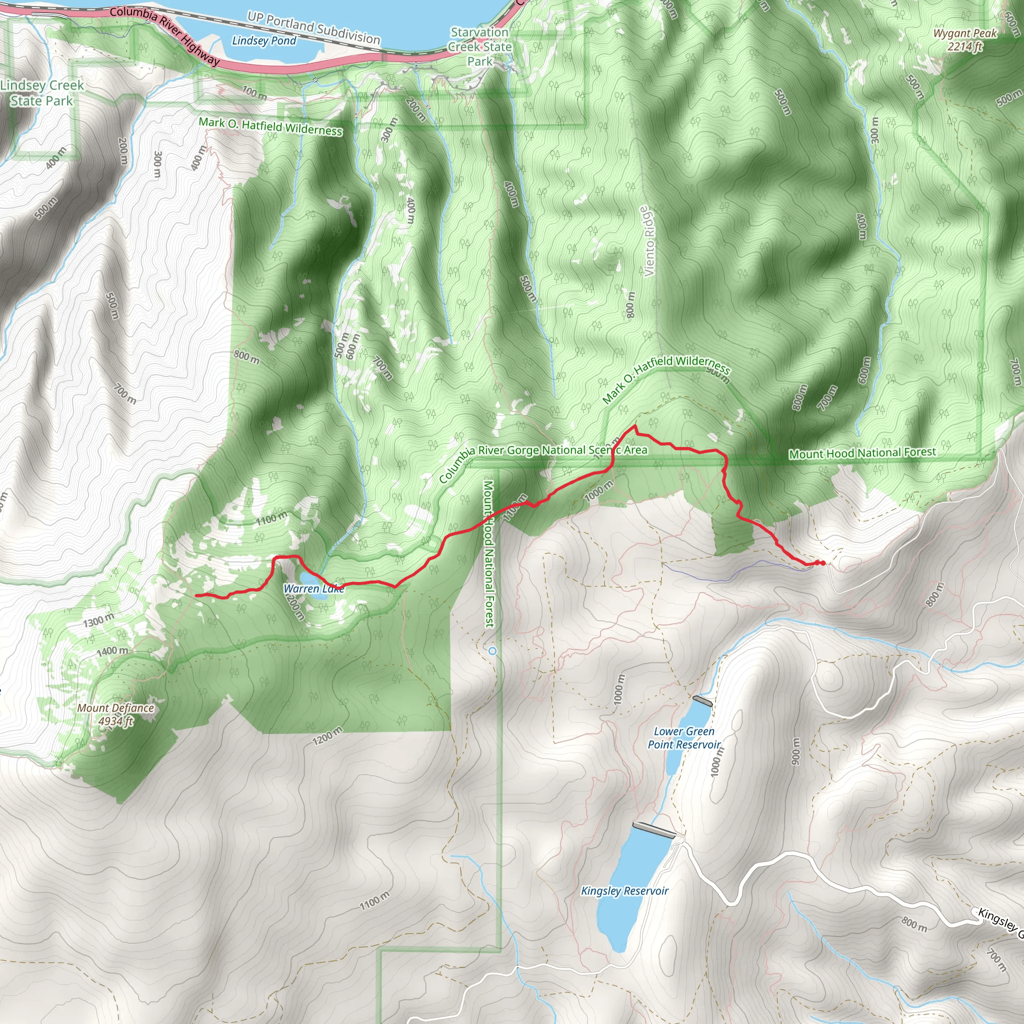 Mitchell Point Trail mobile static map