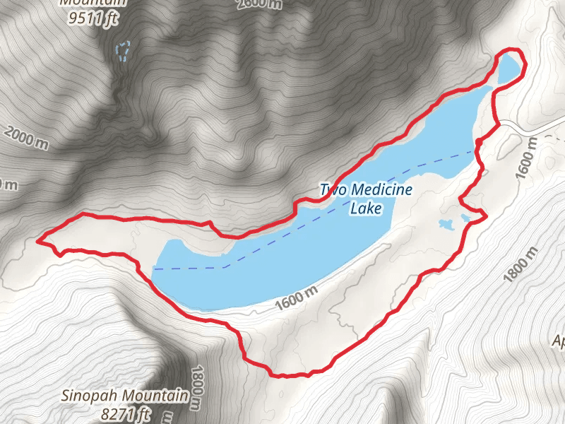 Two Medicine Lake Loop via Two Medecine South Shore