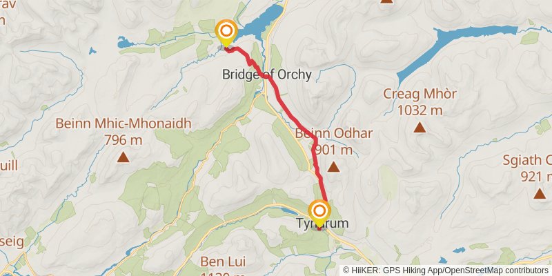 West Highland Way stage 5 Map