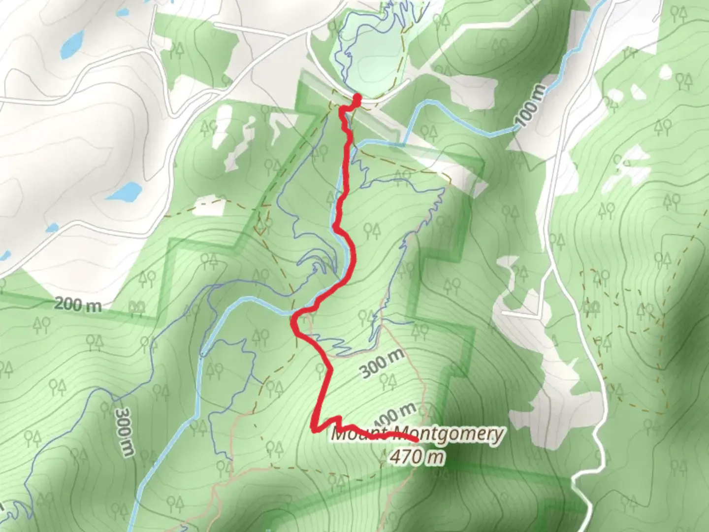 An image depicting the trail Mount Montgomery Walk and its surrounding area.