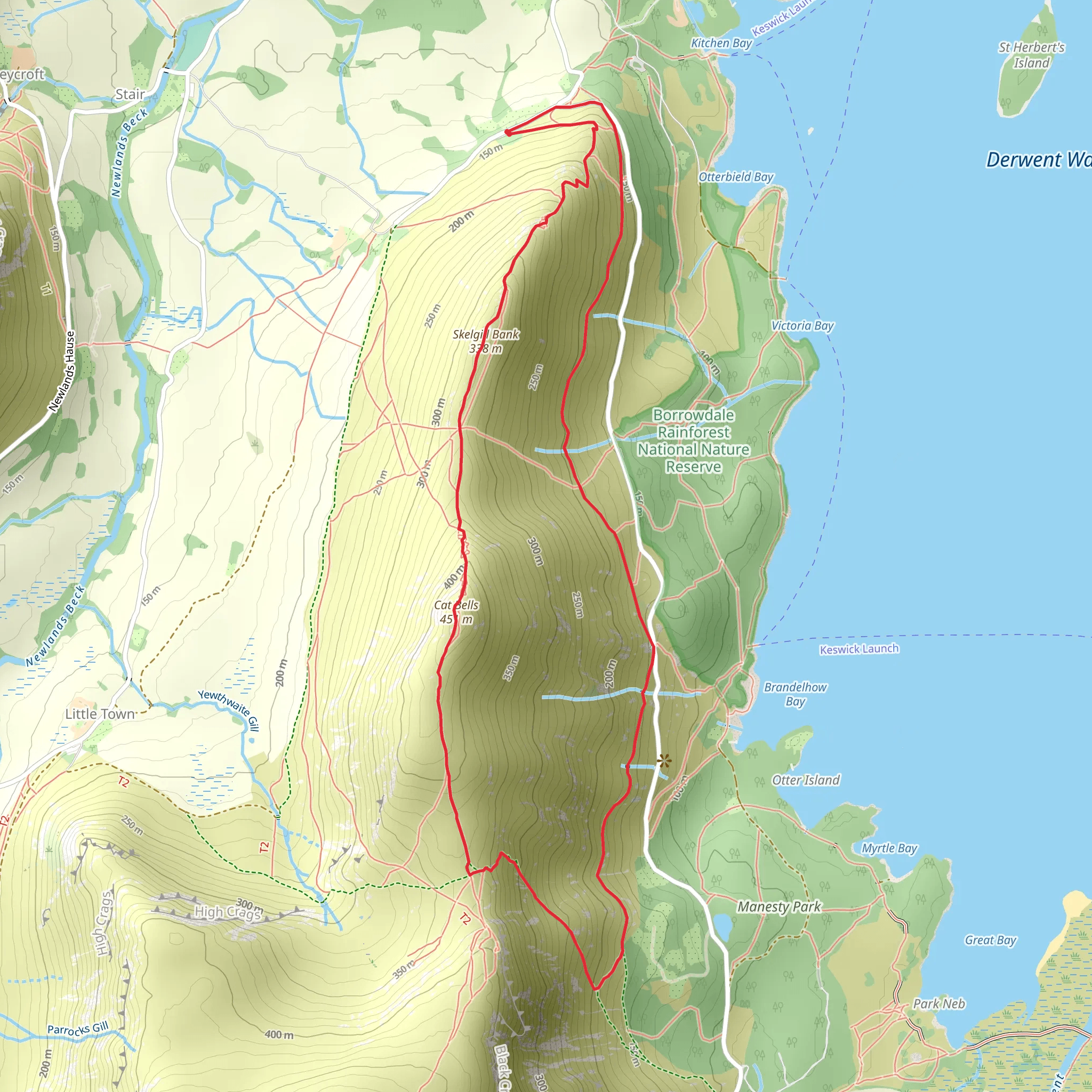 Cat Bells and Allerdale Ramble mobile static map