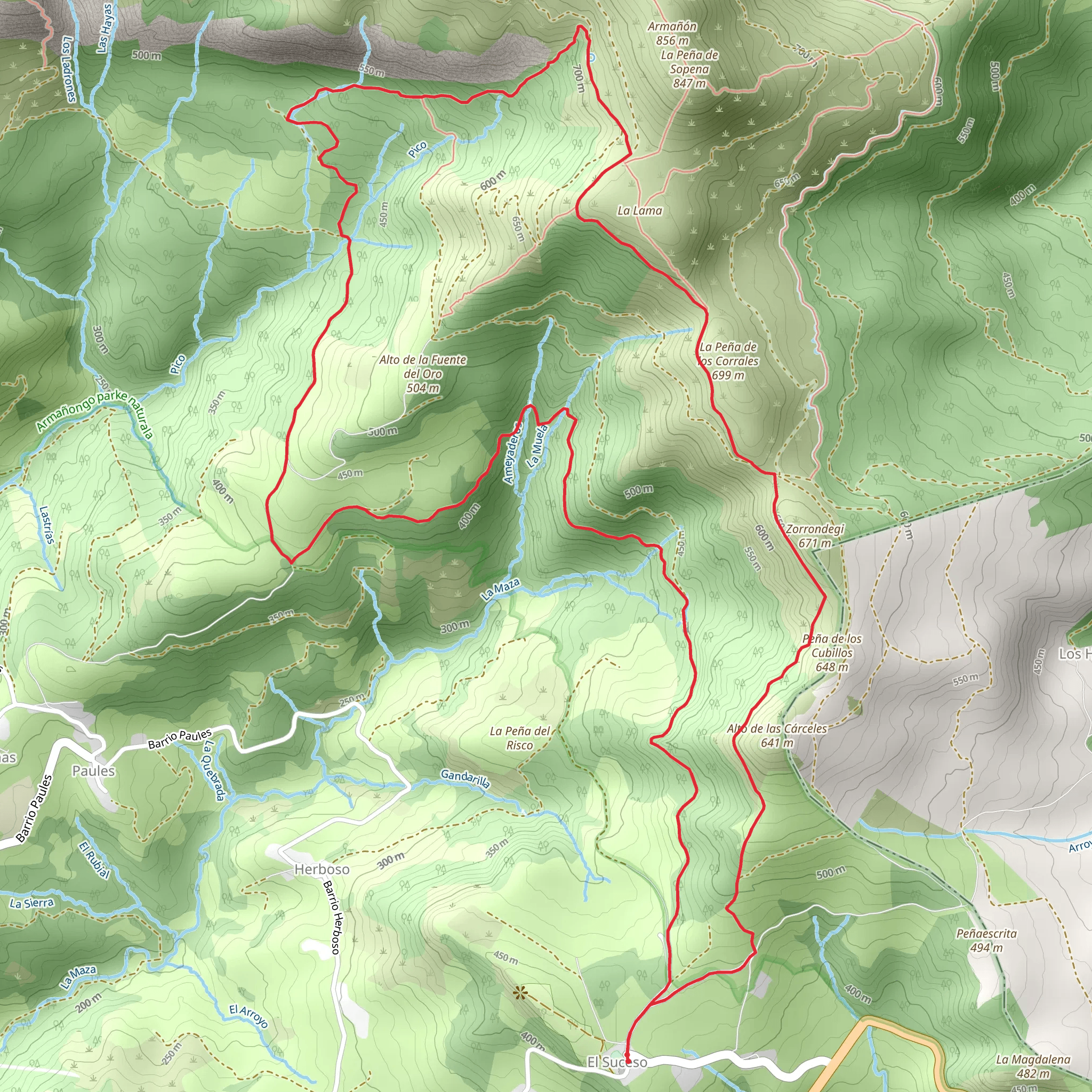 Holm Oak of Sopeña PR BI 121 mobile static map