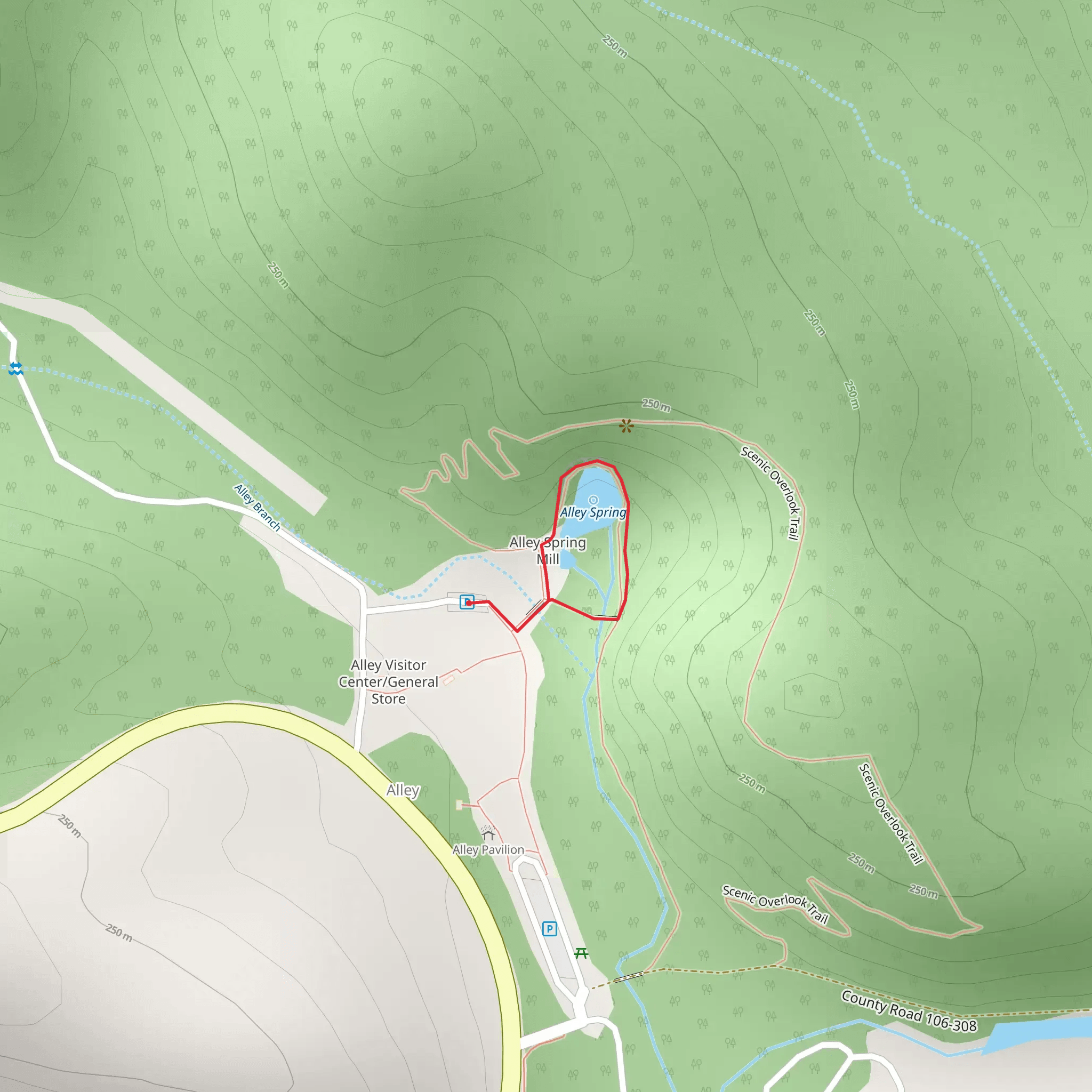 Alley Spring Loop mobile static map