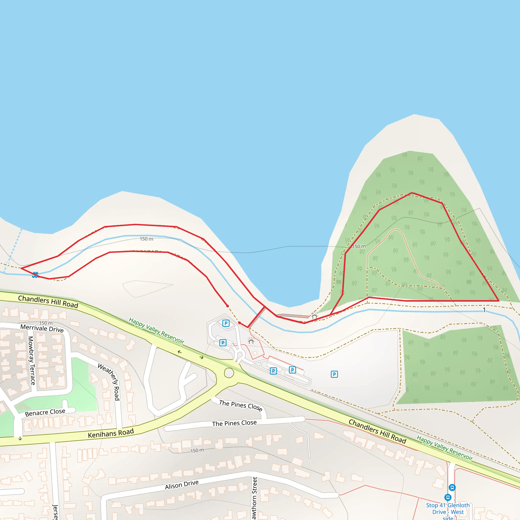 Southern Loop - Happy Valley Reservoir mobile static map