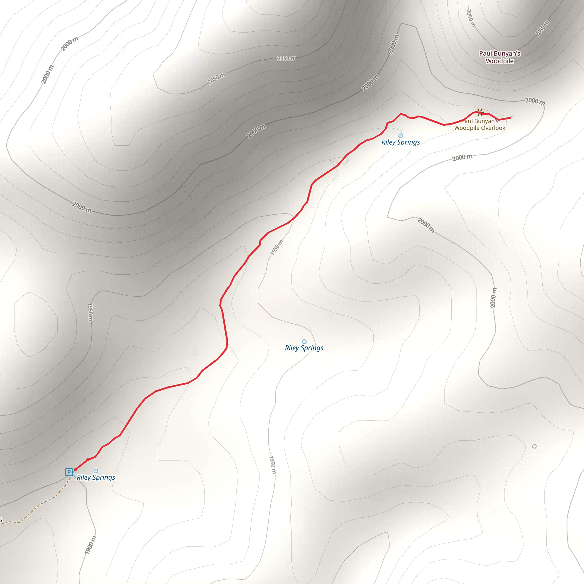 Paul Bunyan's Wood Pile Trail mobile static map