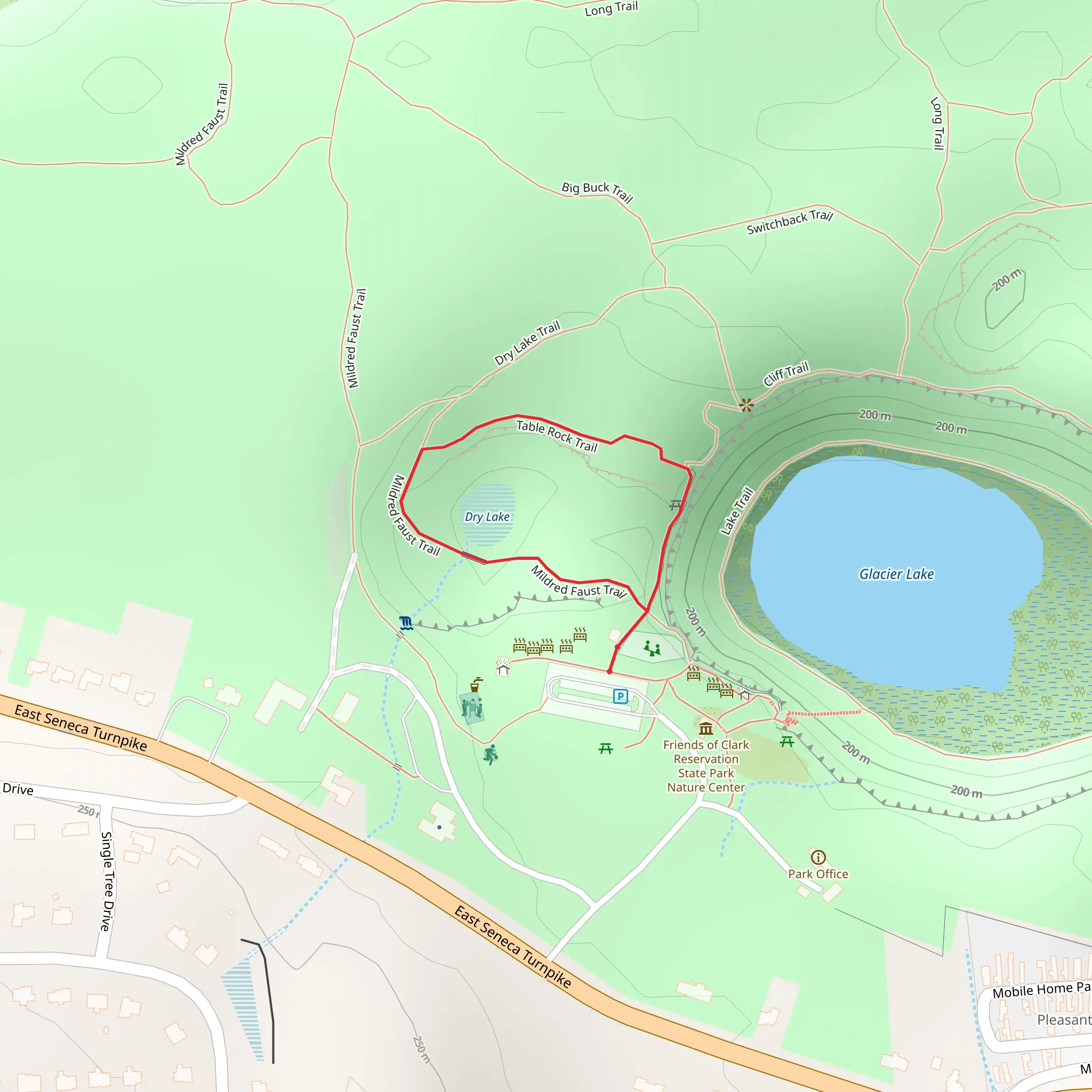 Dry Lake Loop via Mildred Faust Trail mobile static map