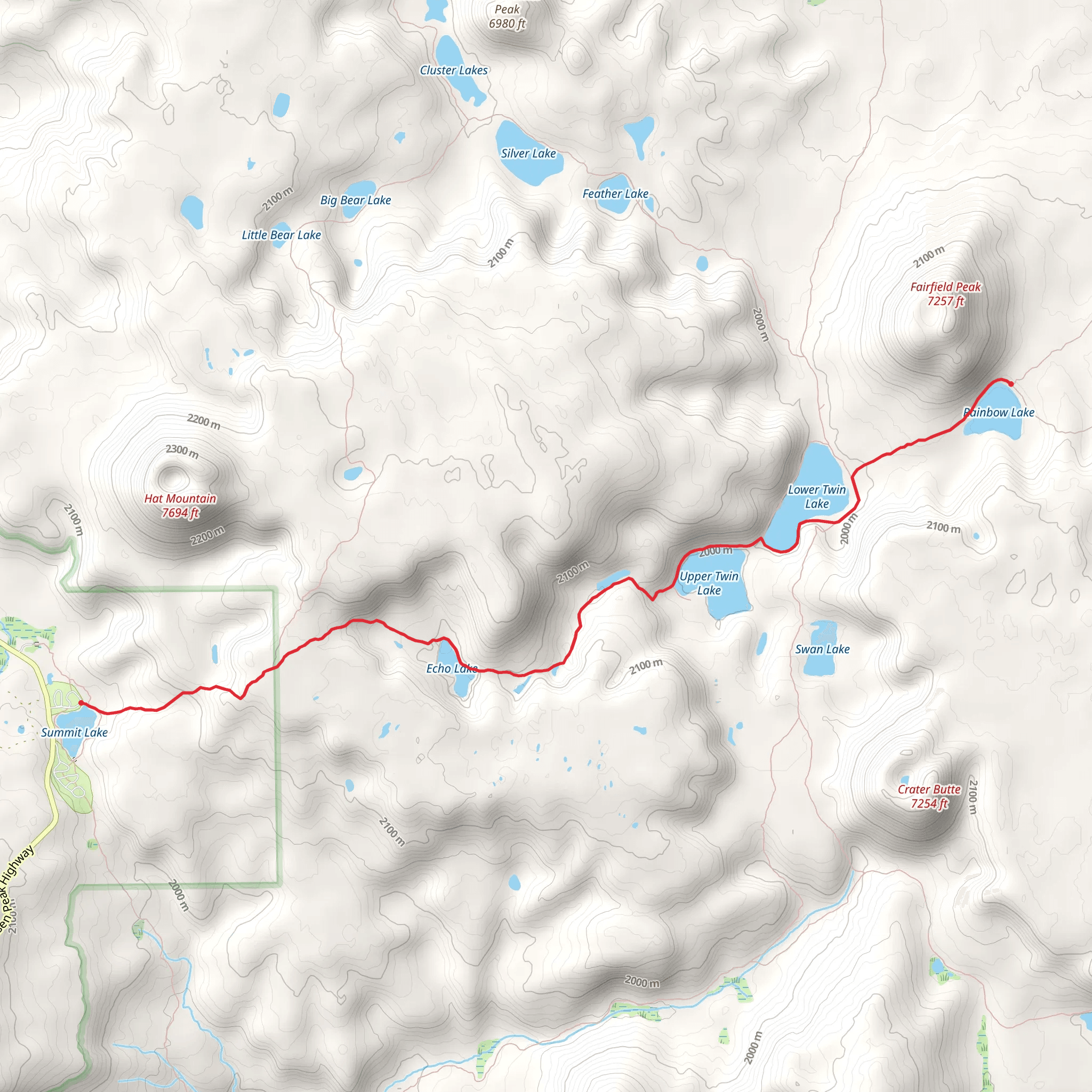 Rainbow Lake mobile static map