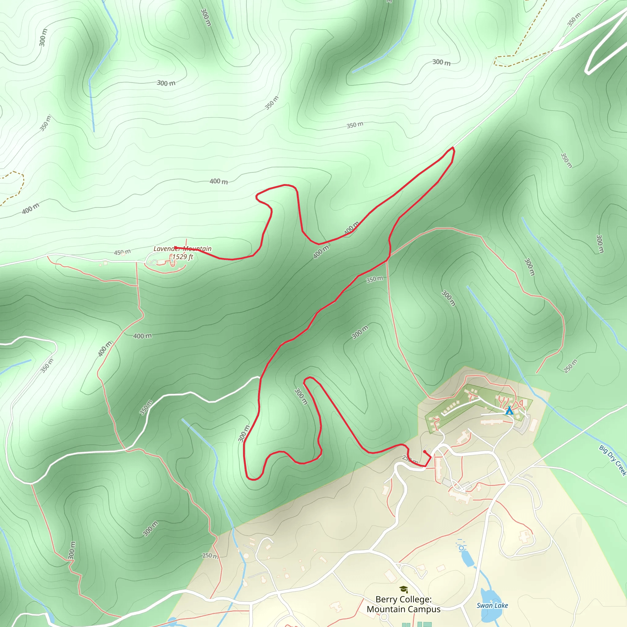 Lavender Mountain Trail mobile static map