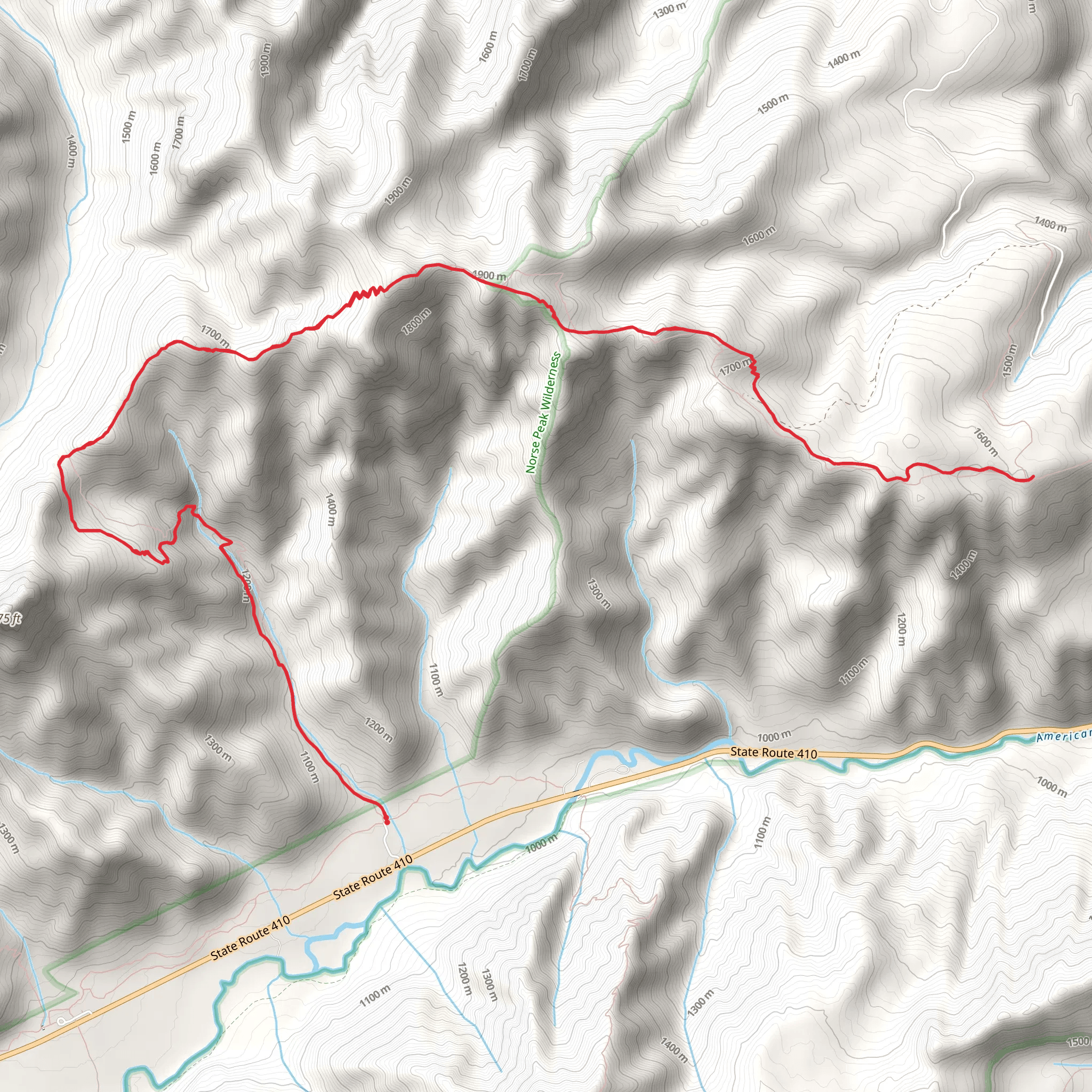 Fifes Ridge Trail mobile static map