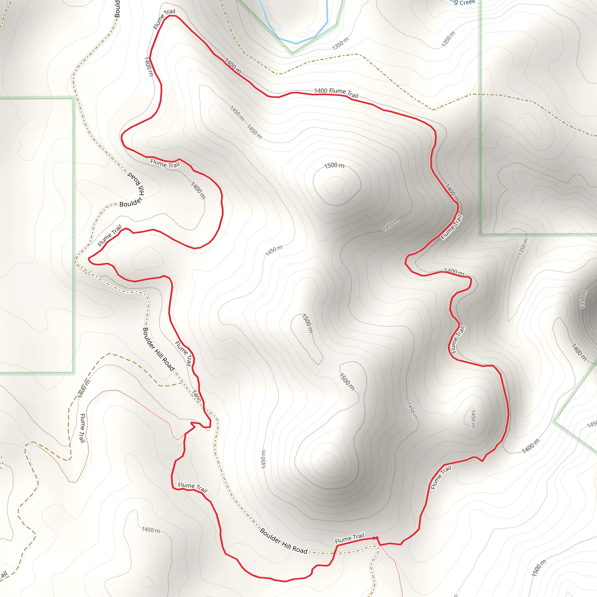 Flume Loop Trail mobile static map