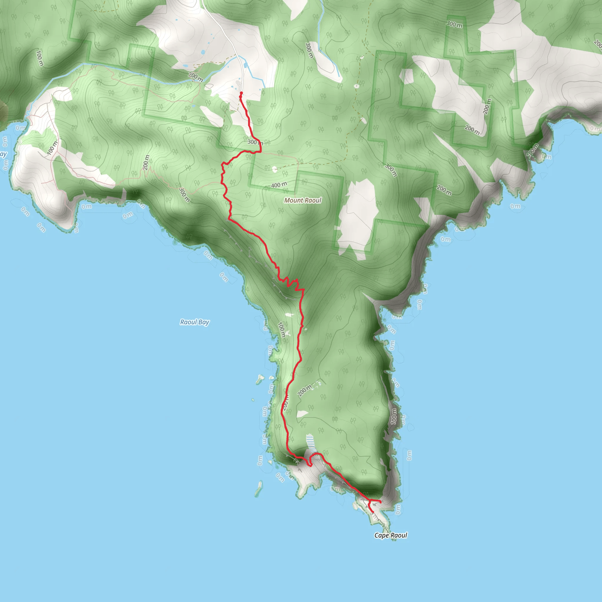 Cape Raoul Walk mobile static map