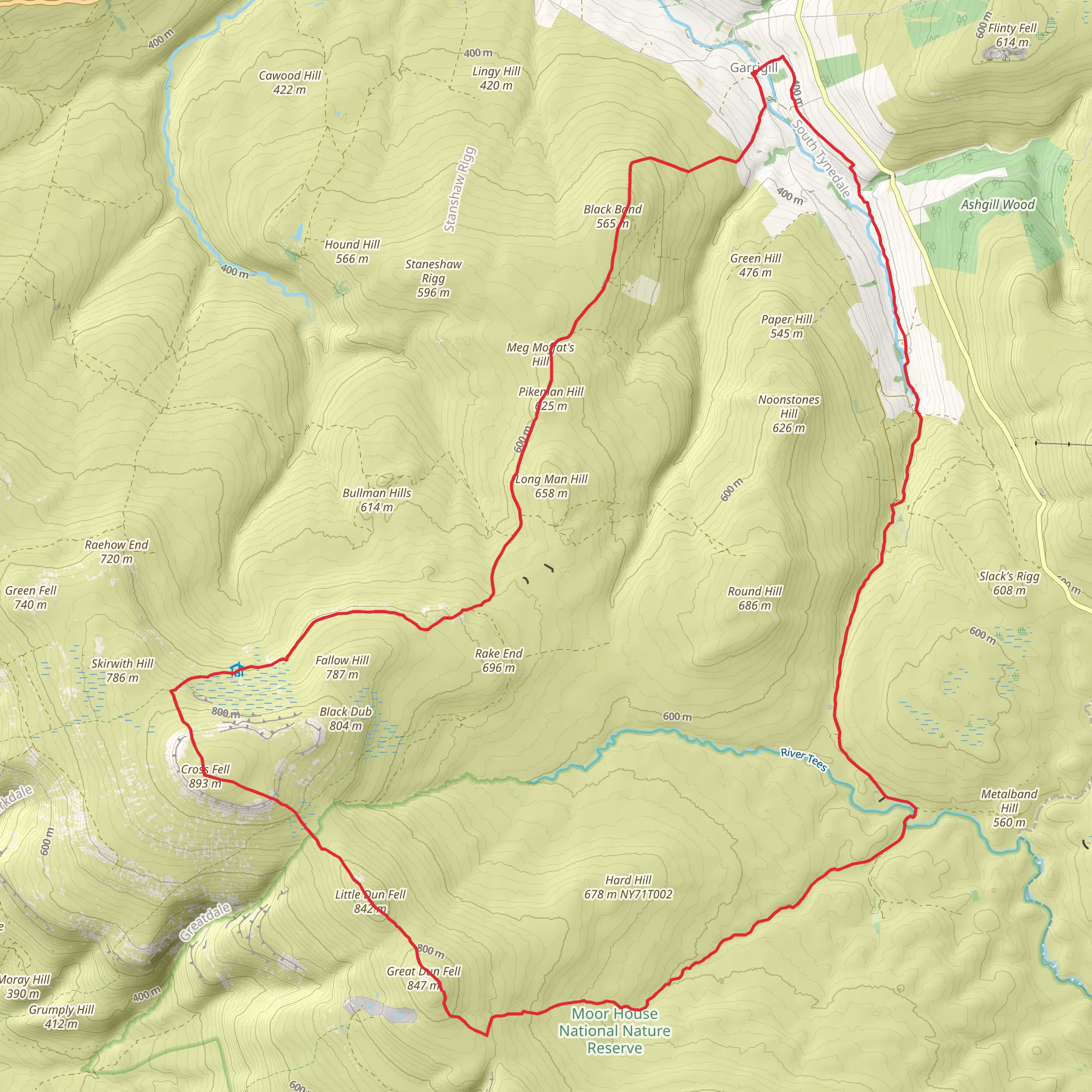 Helm Wind Walk of Cumbria mobile static map
