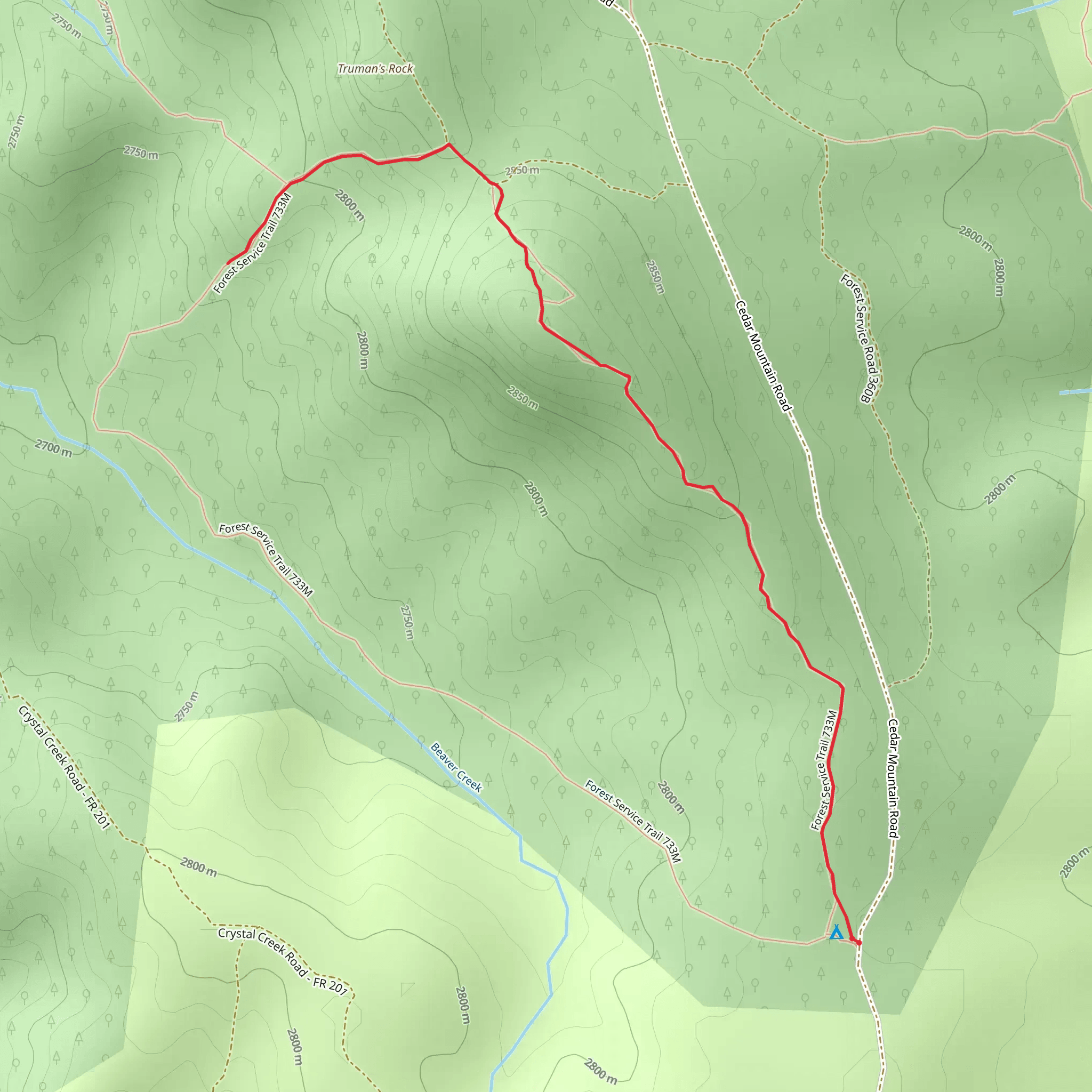 Hilltop Trail mobile static map