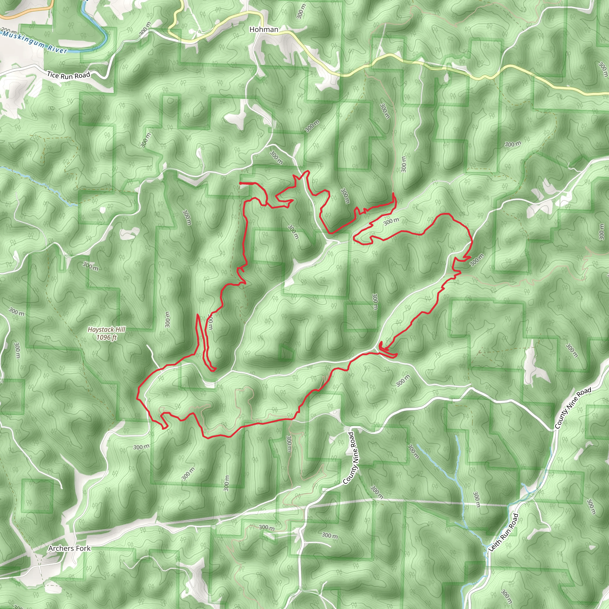 Archer's Fork Loop Trail mobile static map