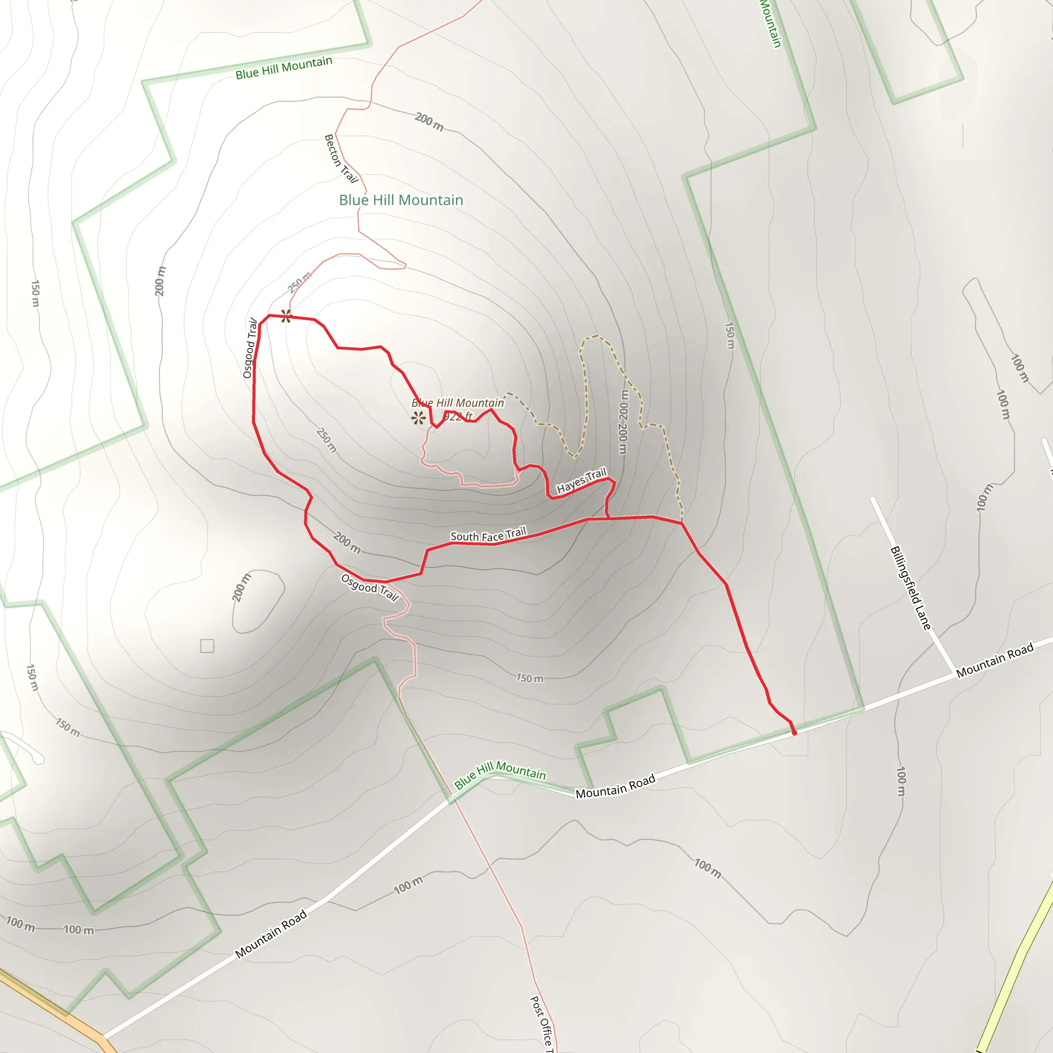 Blue Hill Mountain Loop from Mountain Road mobile static map