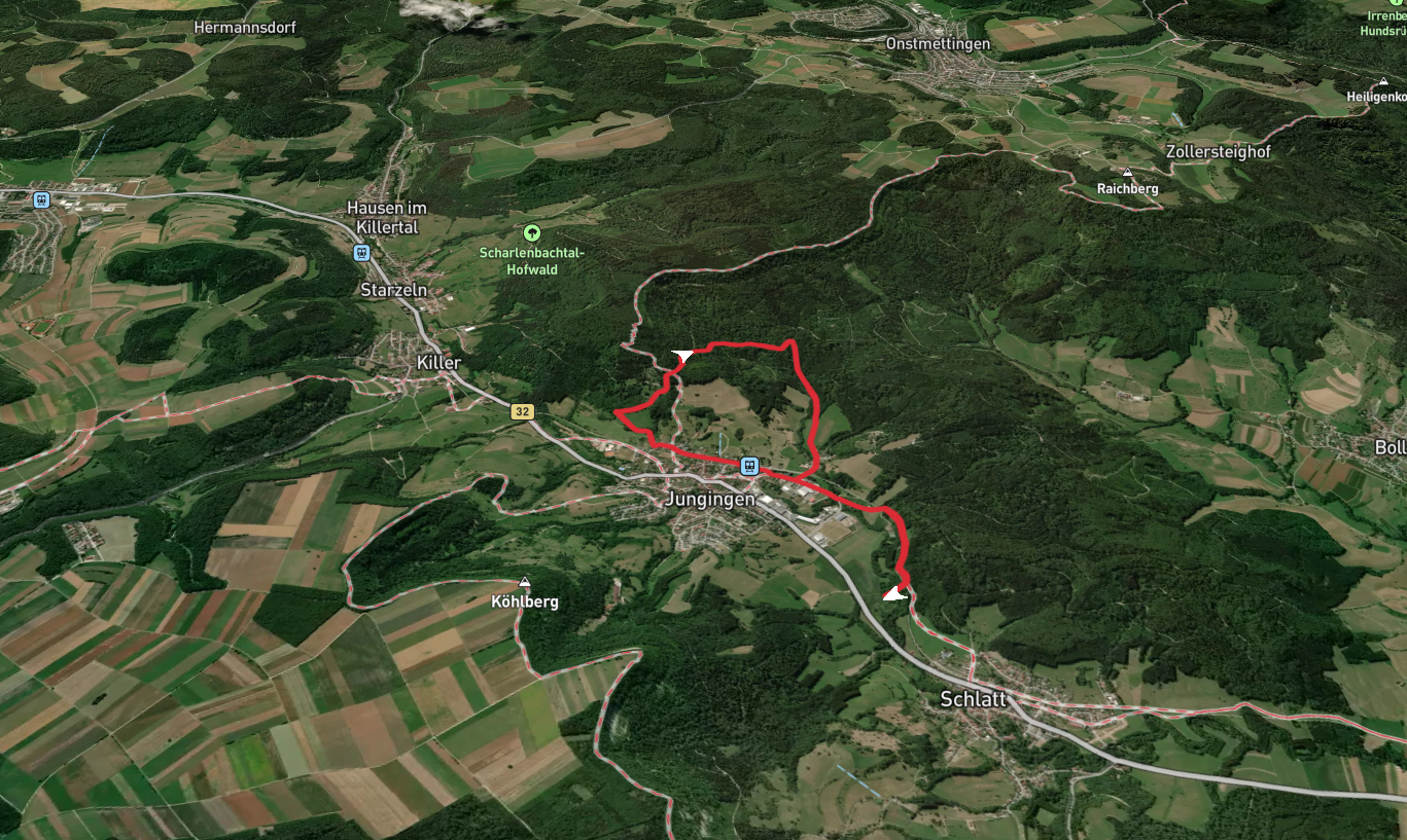 Wasserfall Weiler Schrofen via Hauweg