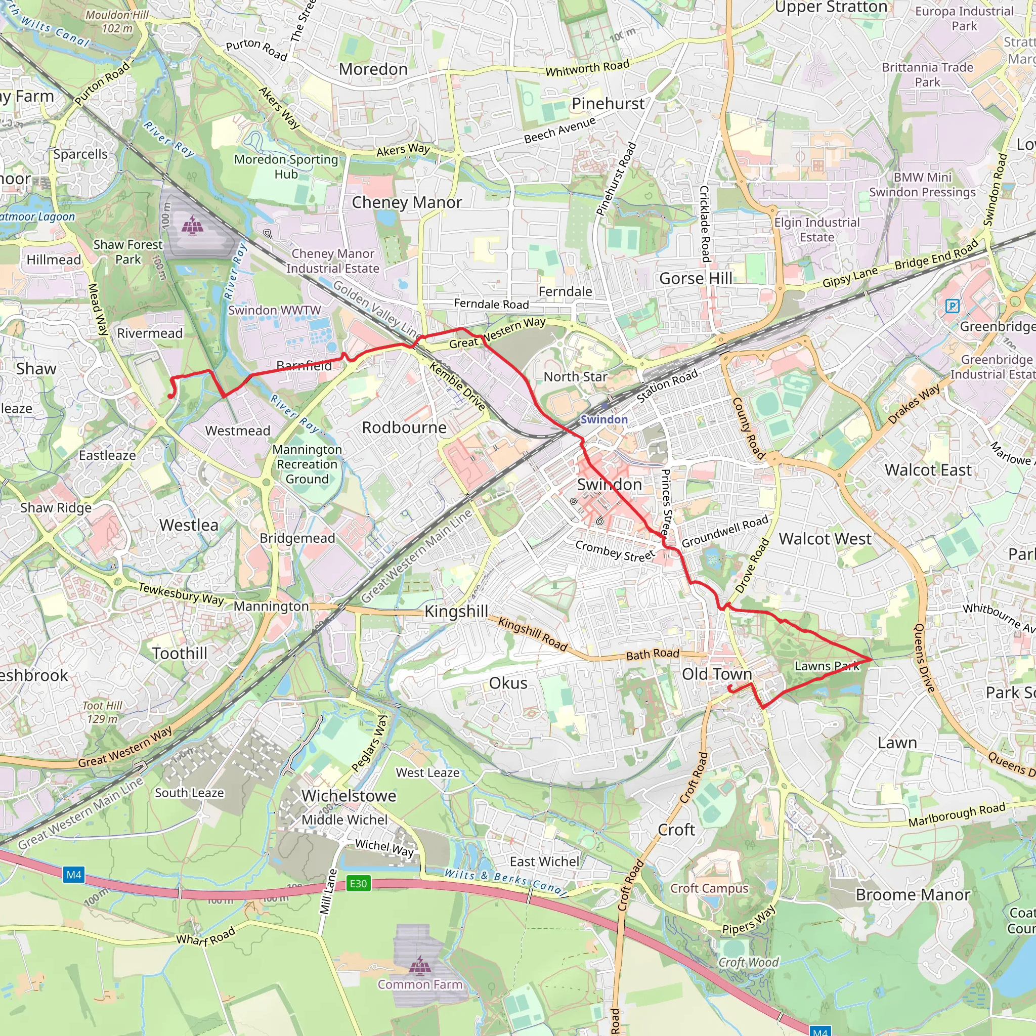 Lawns Park from Westmead mobile static map