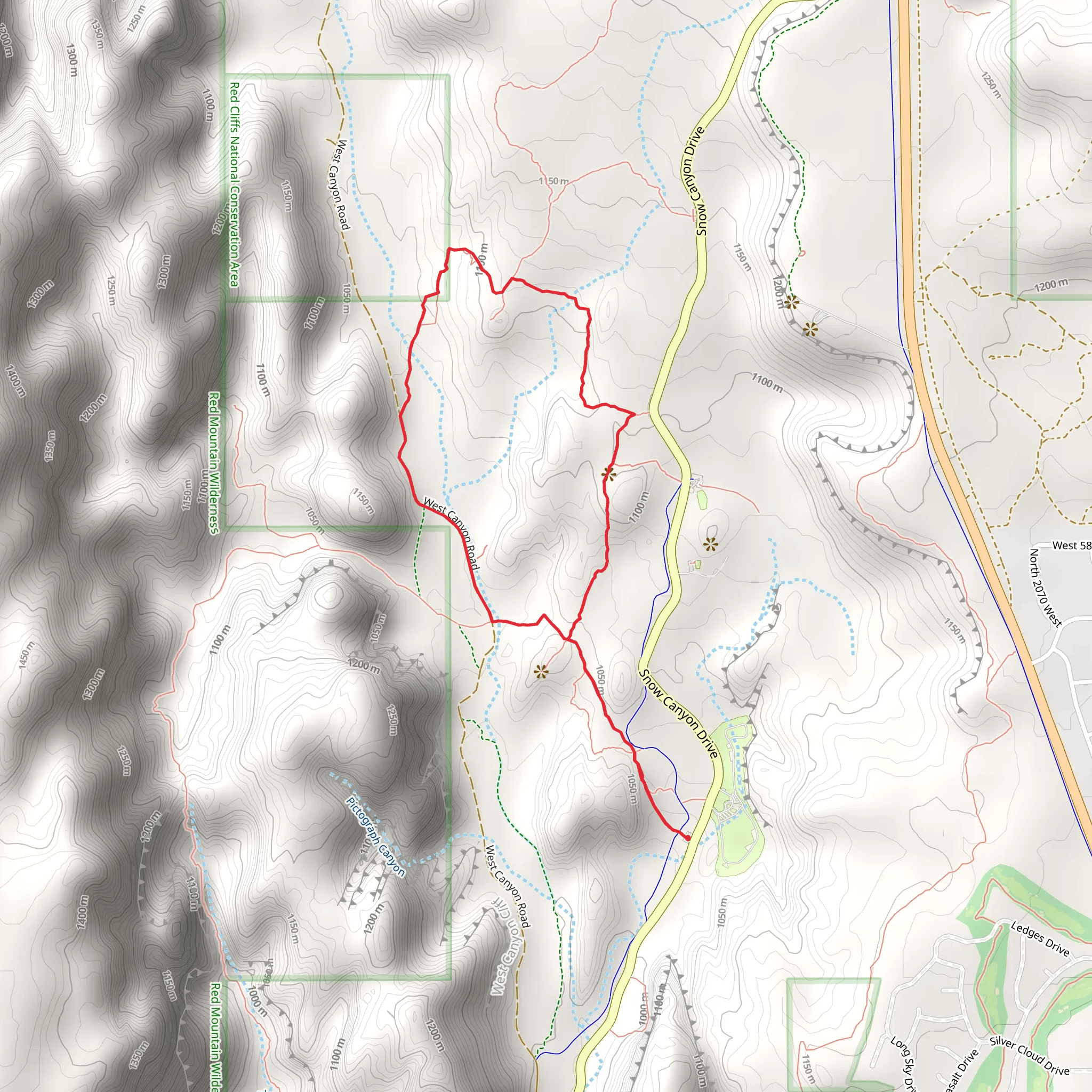 Red Sands, Petrified Dunes and Lava Flow Loop Trail mobile static map