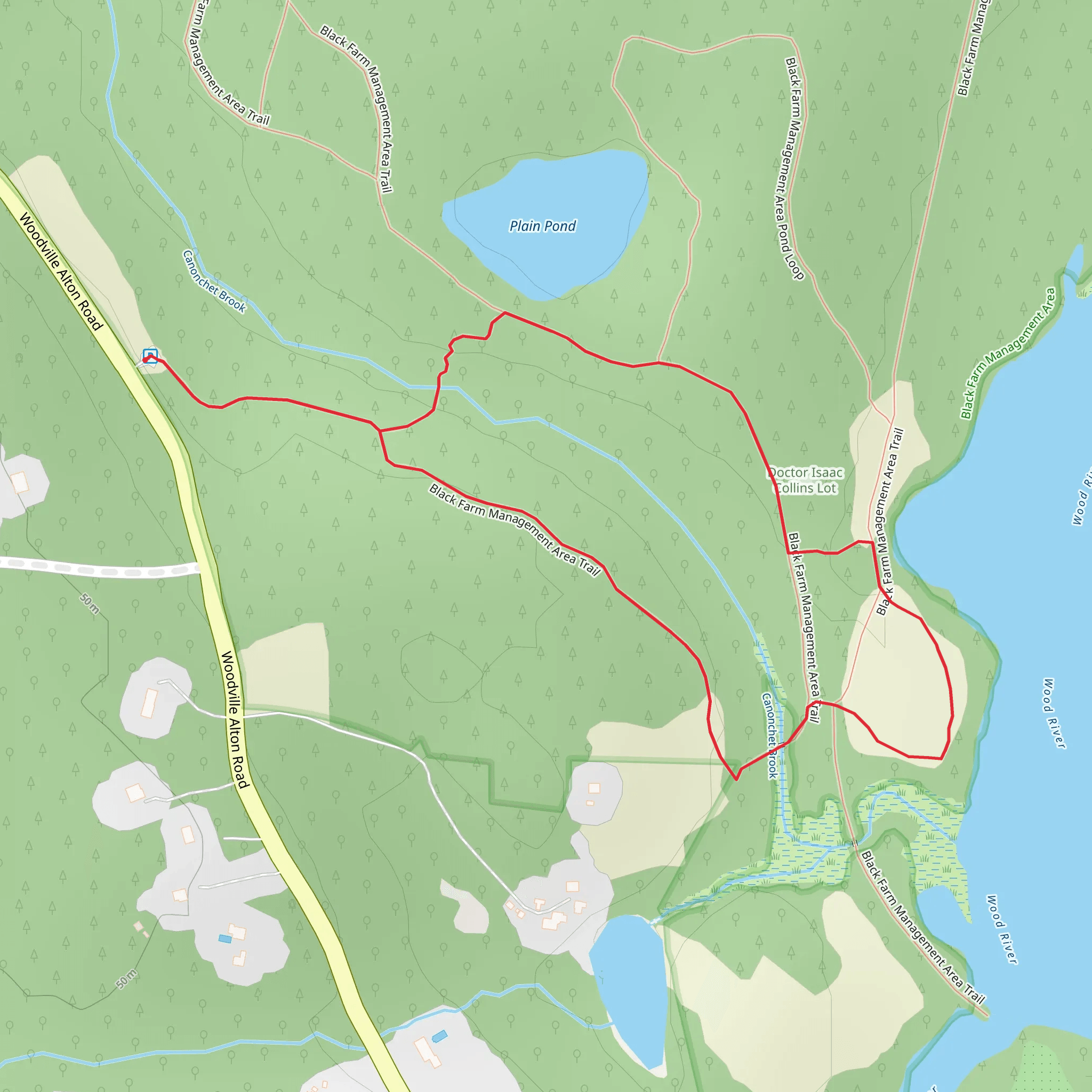 Black Farm Management Area Loop Trail mobile static map