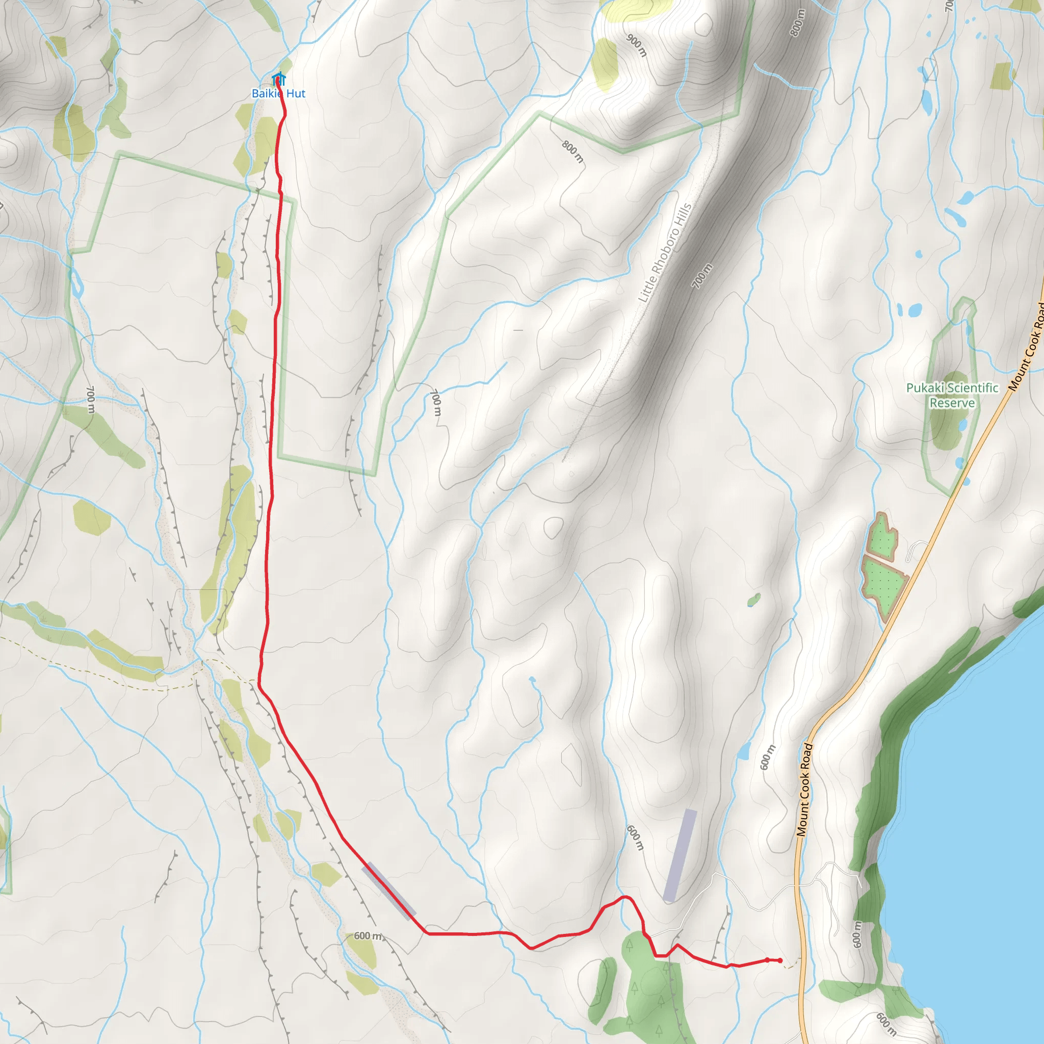 Baikie Hut Track mobile static map
