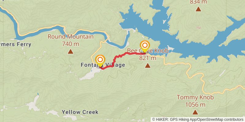 Southeastern Serpentine Trail stage 39 Map