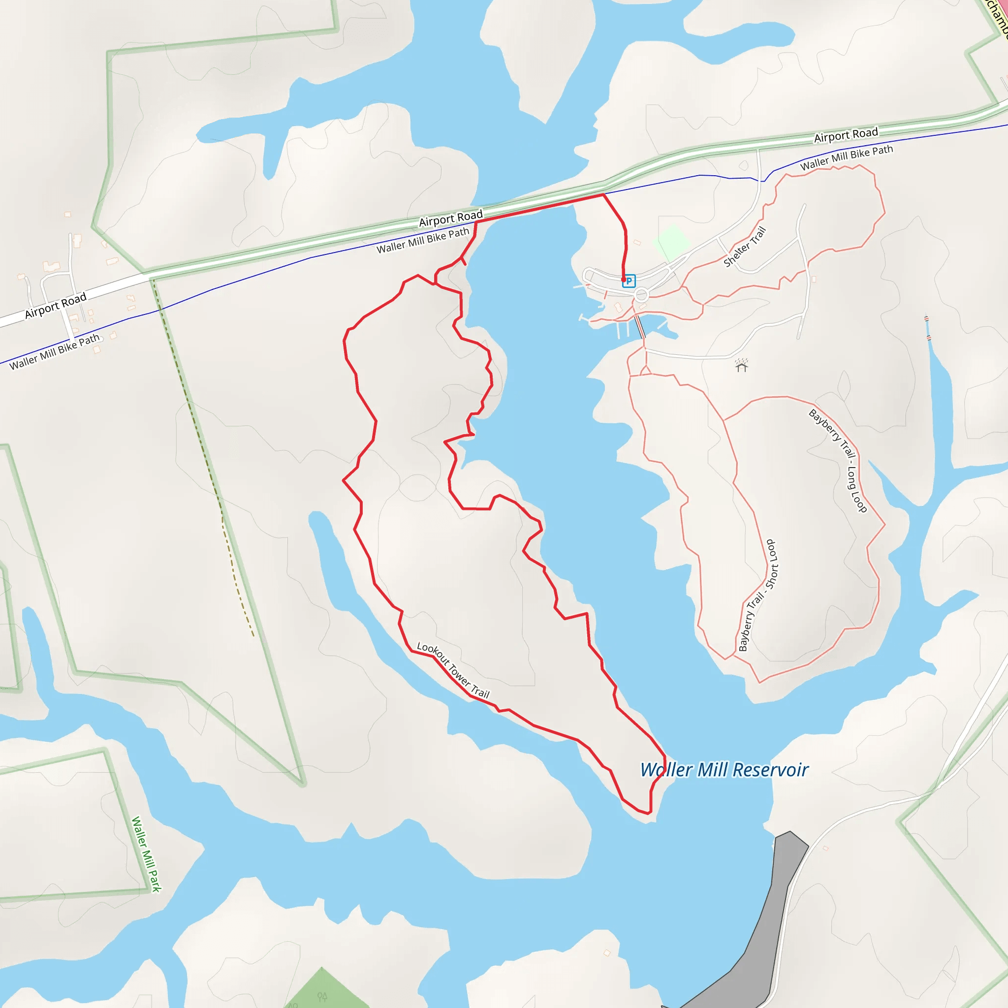 Lookout Tower Loop Trail mobile static map