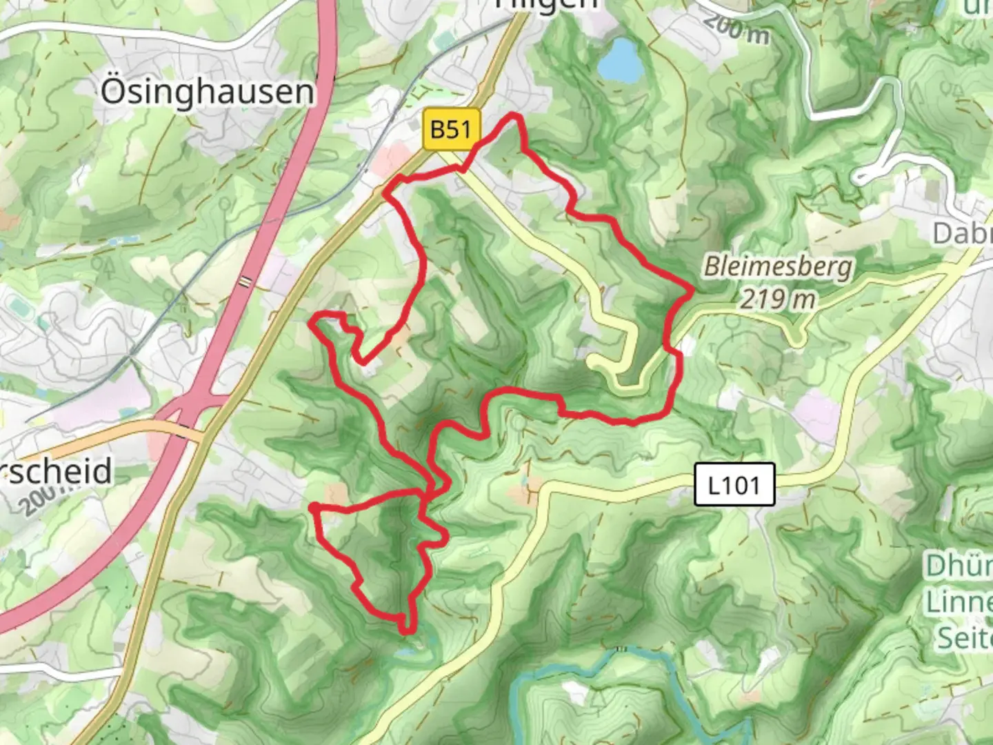 An image depicting the trail Eifgenbach and its surrounding area.
