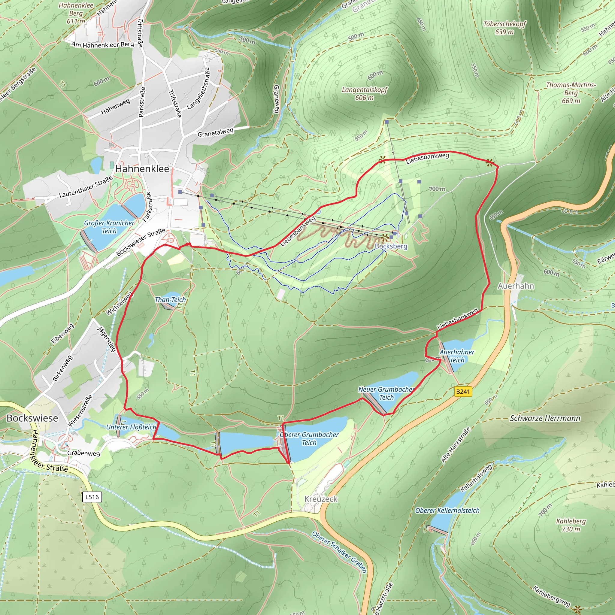 Auerhahn Liebesbankweg Loop - Auerhahn mobile static map