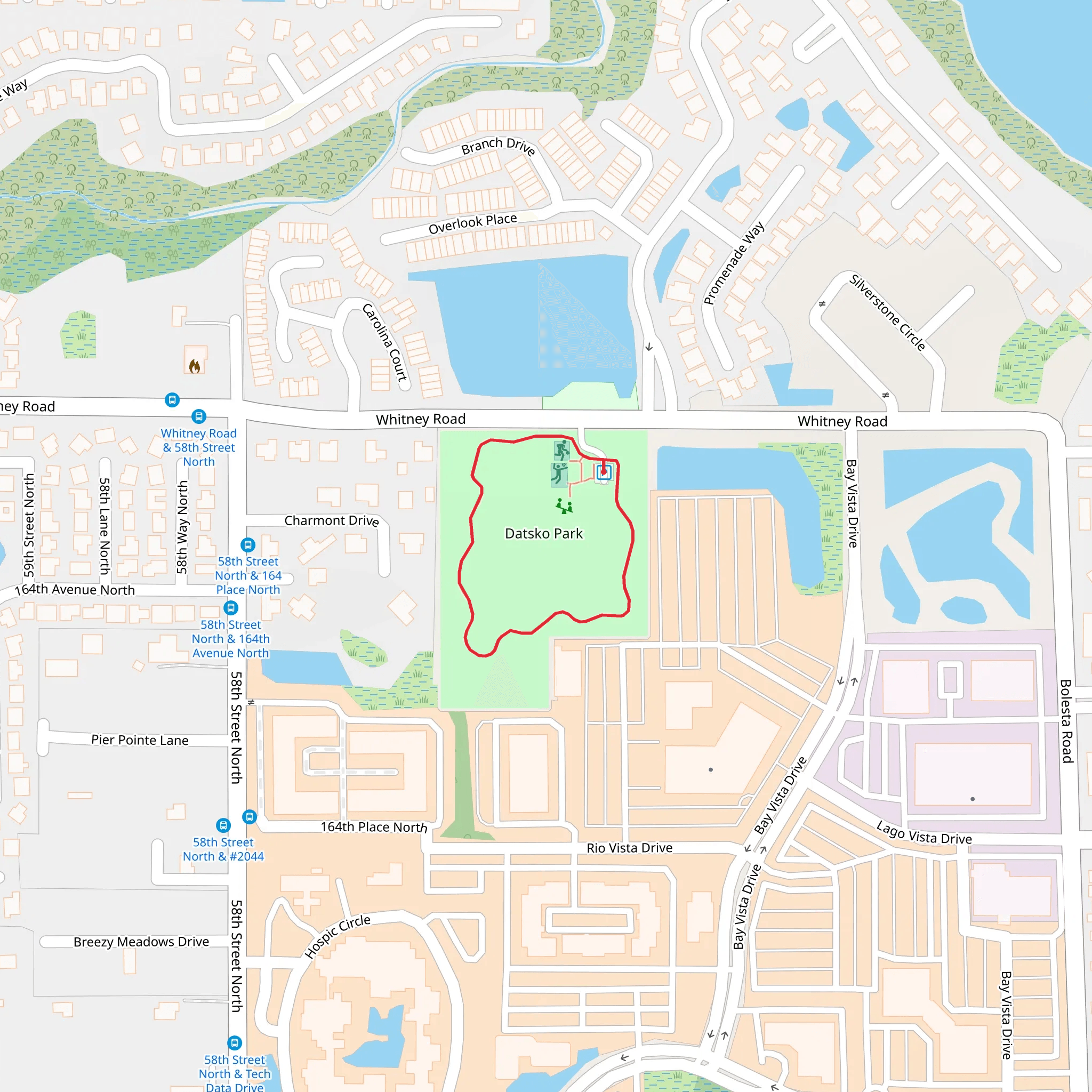 Datsko Park Loop mobile static map