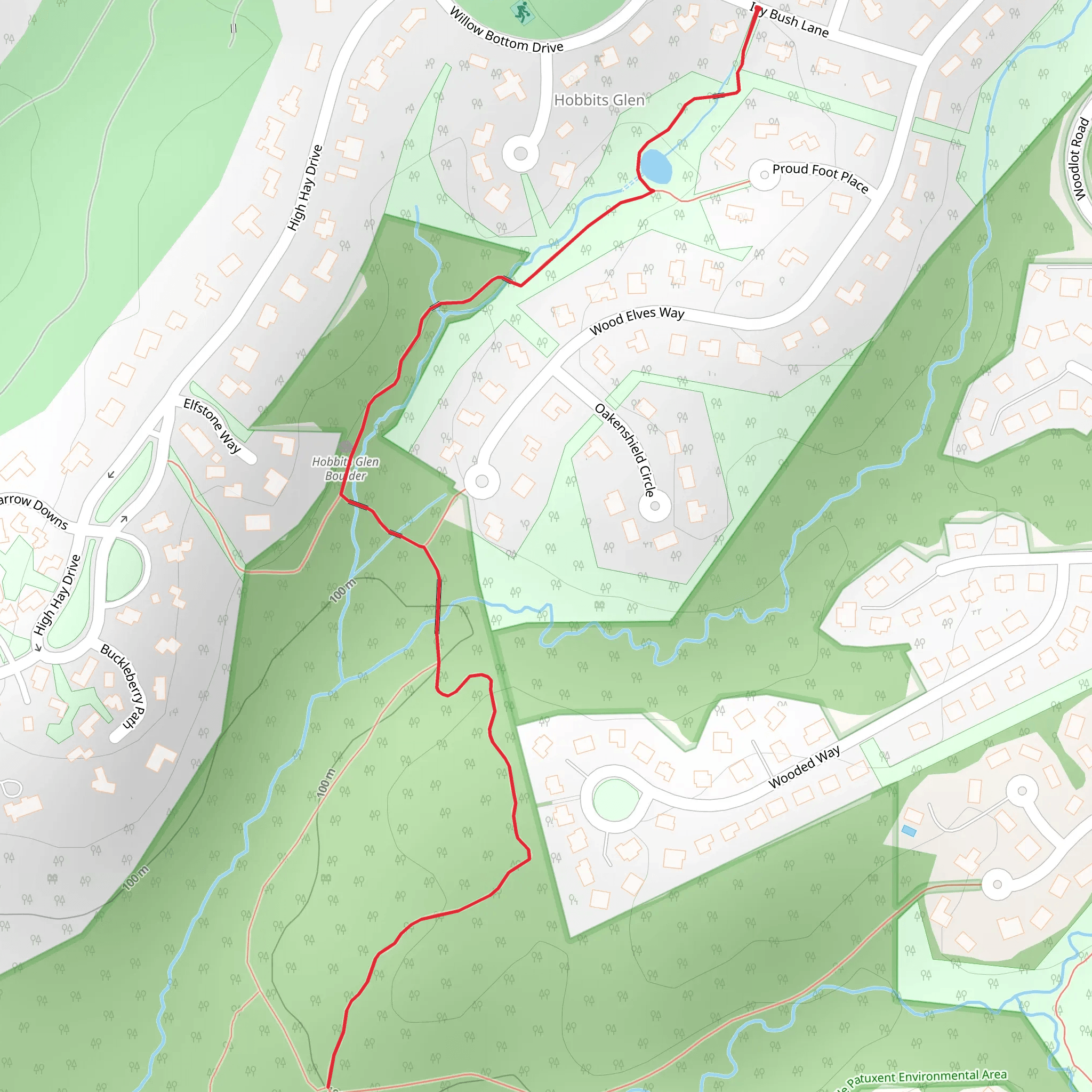 Ivy Bush Lake Walk mobile static map