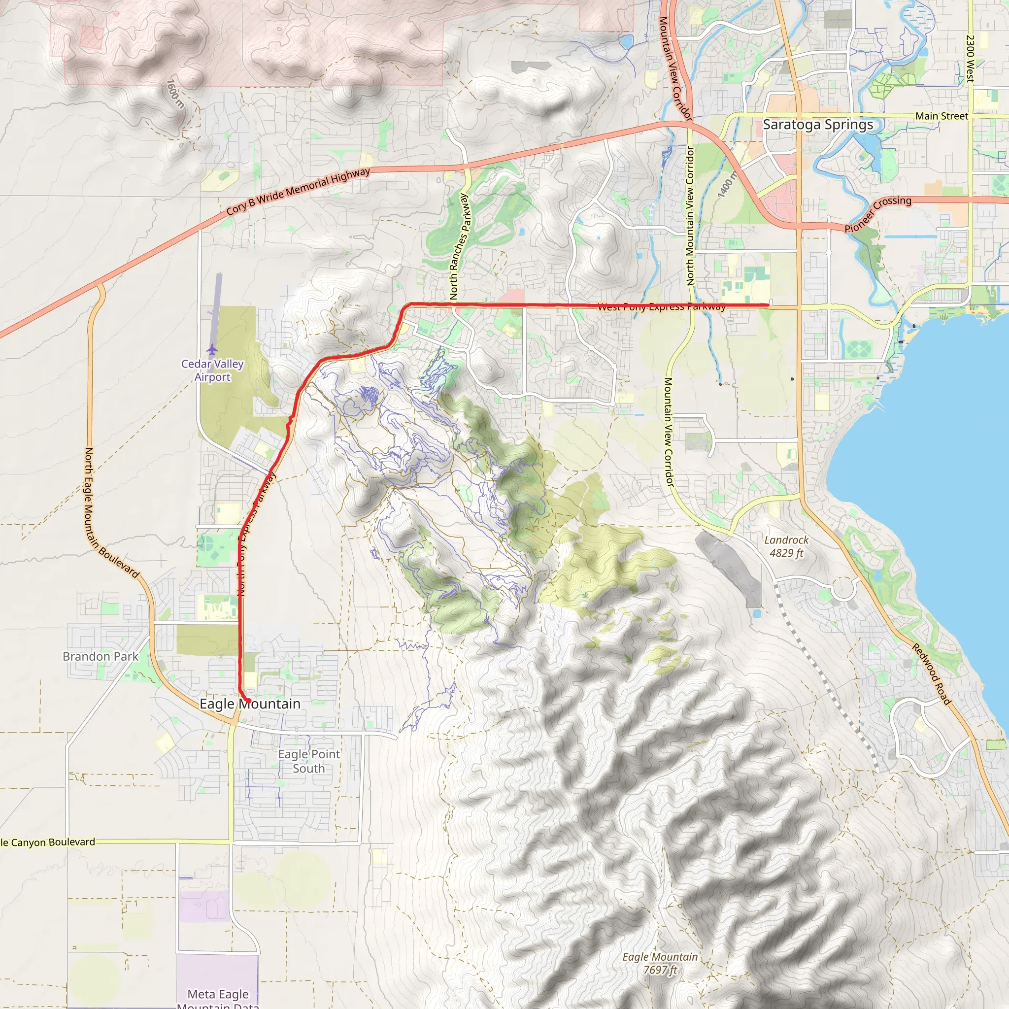 NorthPony Express Parkway mobile static map
