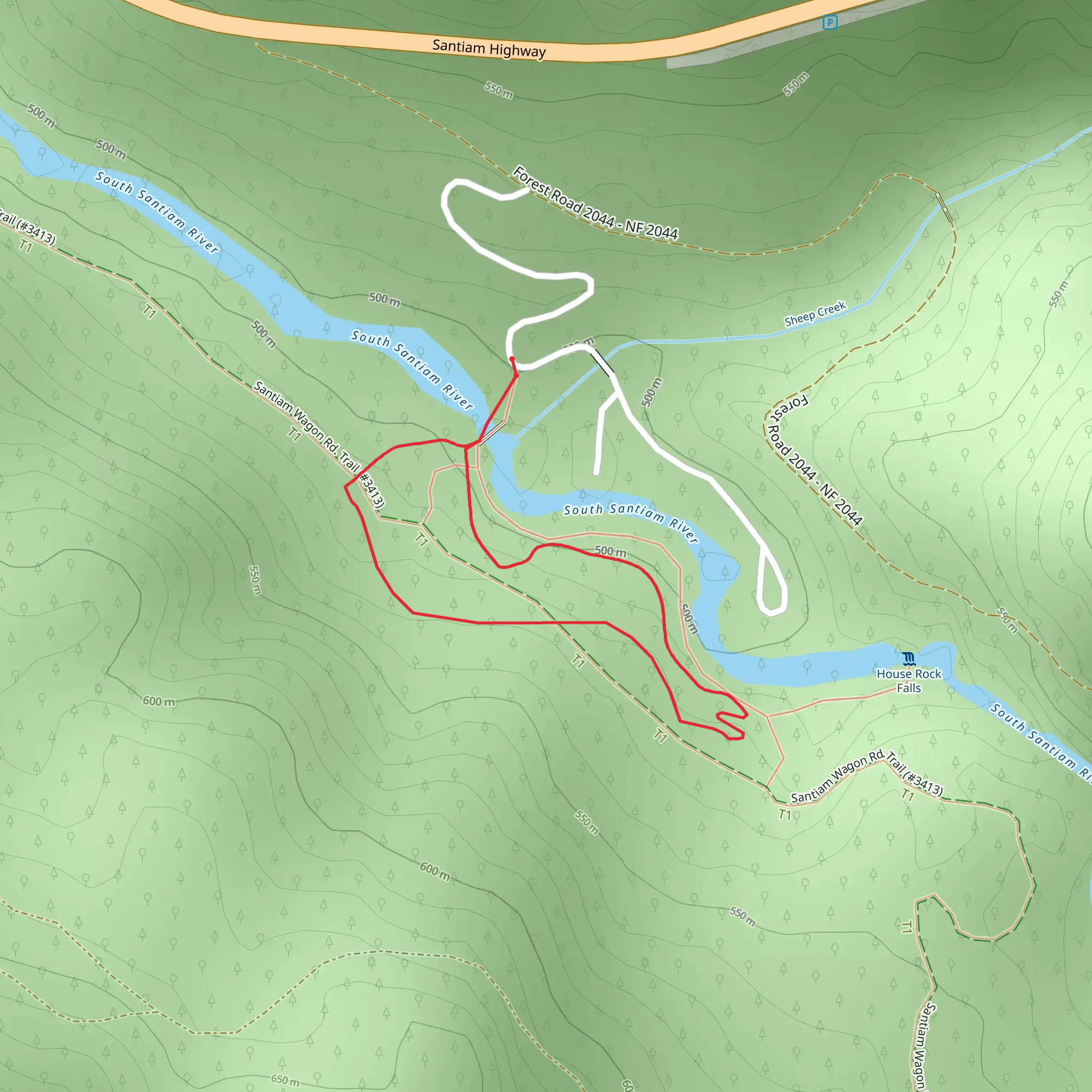 House Rock Loop Trail mobile static map