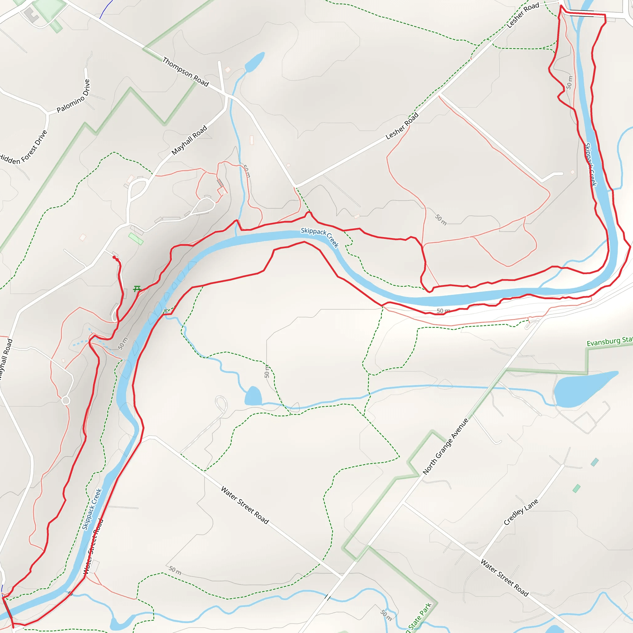 Skippack Creek Loop Trail mobile static map