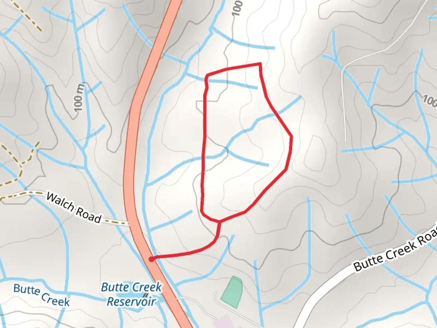 An image depicting the trail Ocean Avenue Loop and its surrounding area.