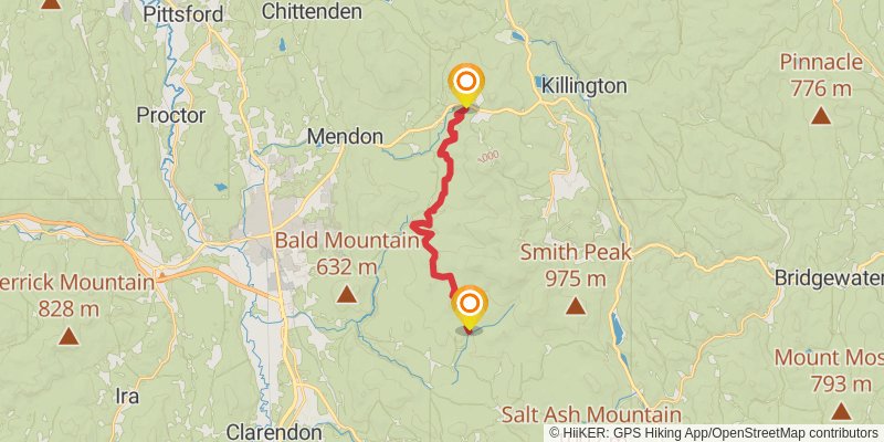 Vermont Long Trail alt 1 Map