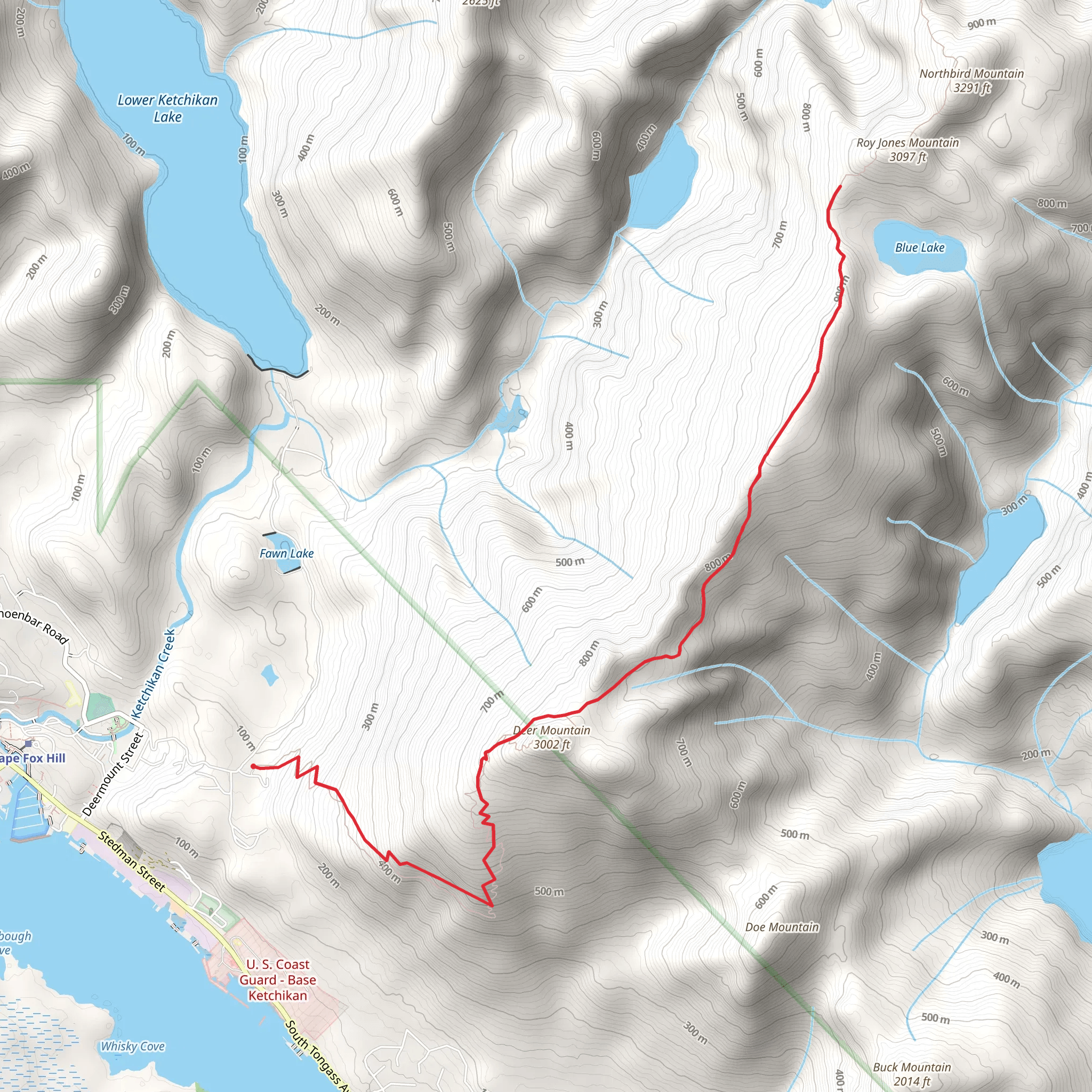 Deer Mountain Trail mobile static map