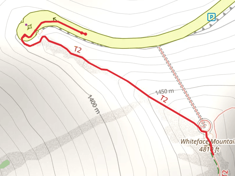 Whiteface Mountain mobile static map