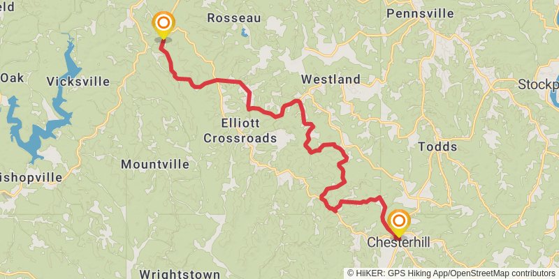 American Discovery Trail North Route stage 51 Map