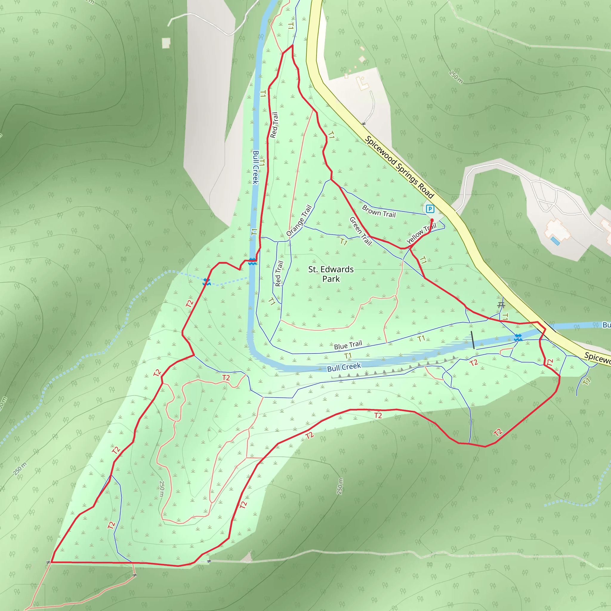 Bull Creek - St Edwards Park mobile static map
