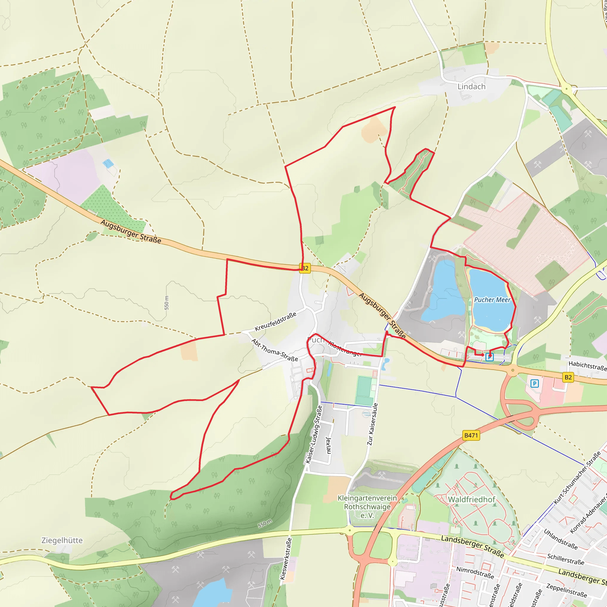 Pucher Meer Loop mobile static map