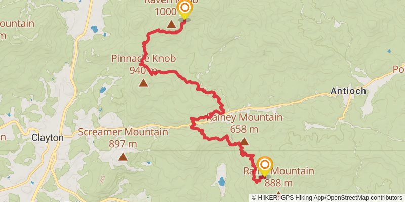 Southeastern Serpentine Trail stage 11 Map