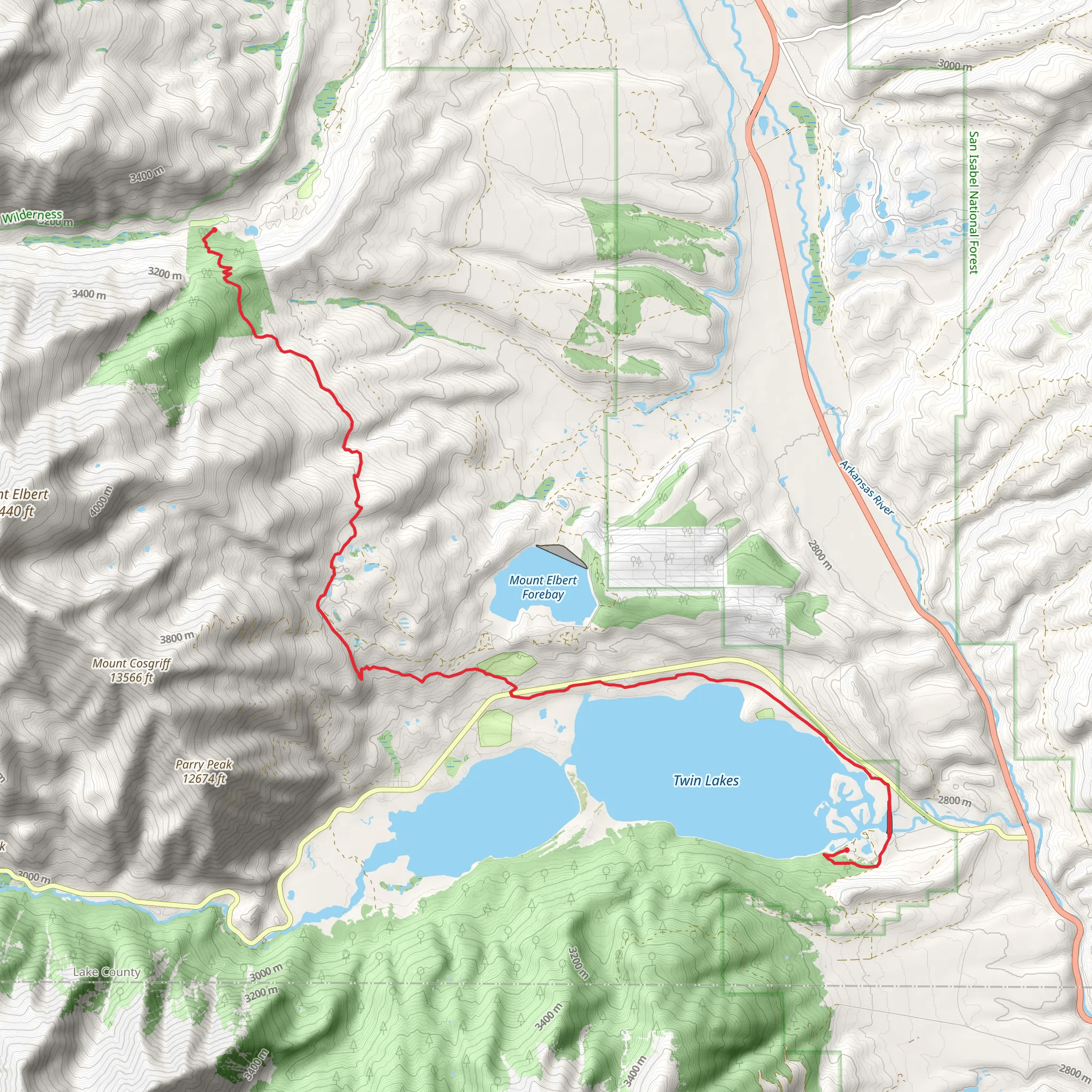 Continental Divide Trail from Emerald Lake mobile static map
