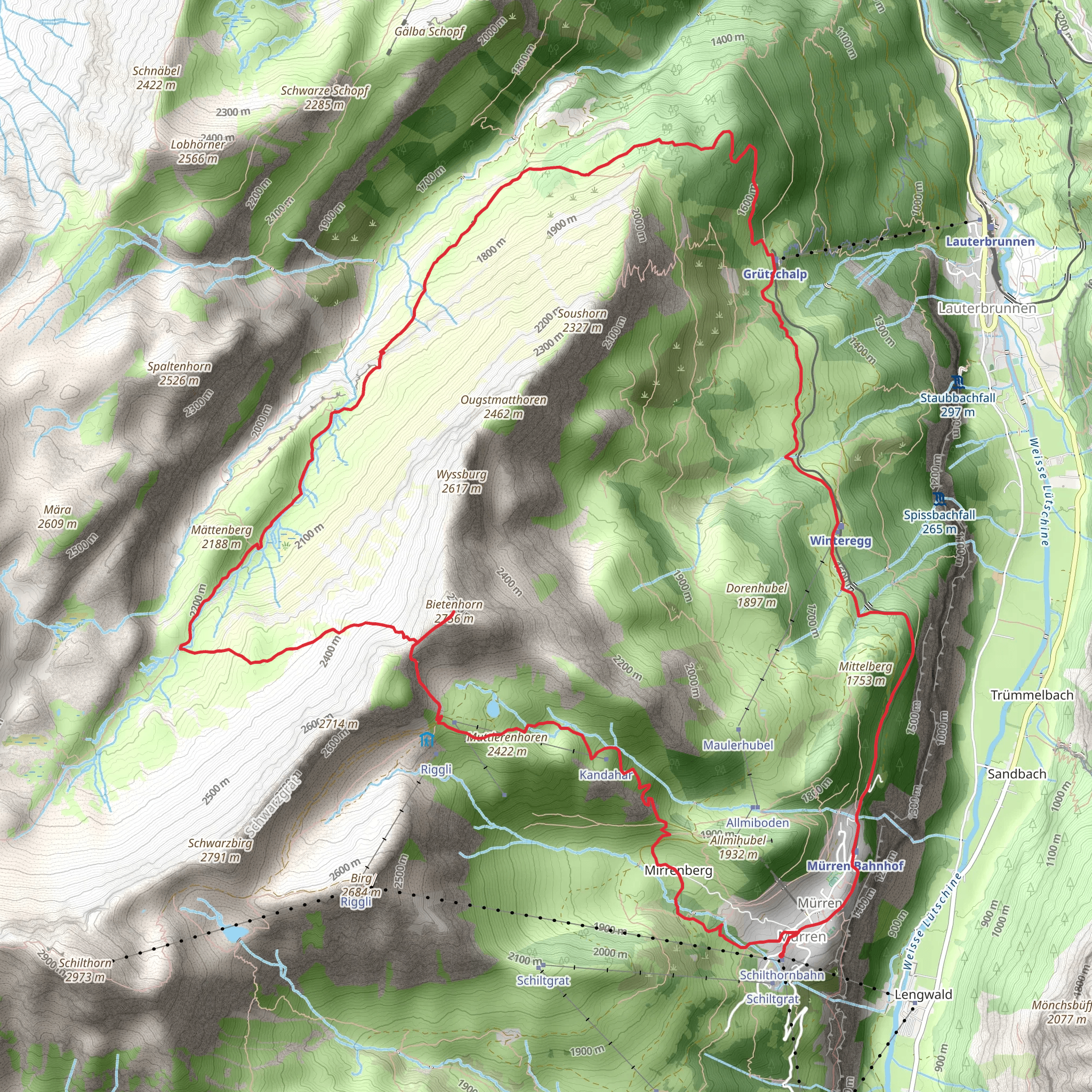Bietenhorn Loop mobile static map