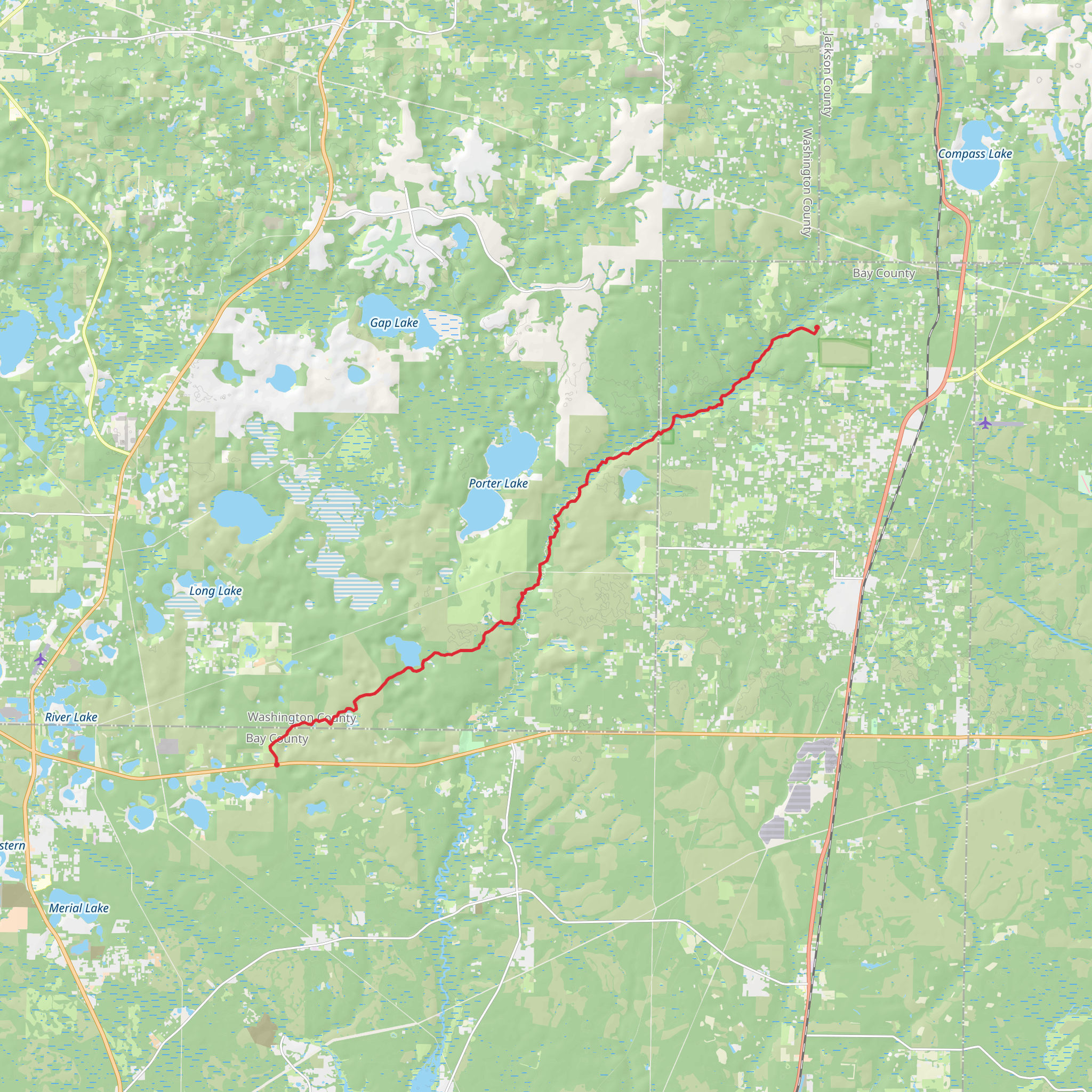 Econfina Creek - Florida Trail mobile static map