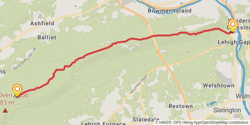 Appalachian Trail stage 125 Map